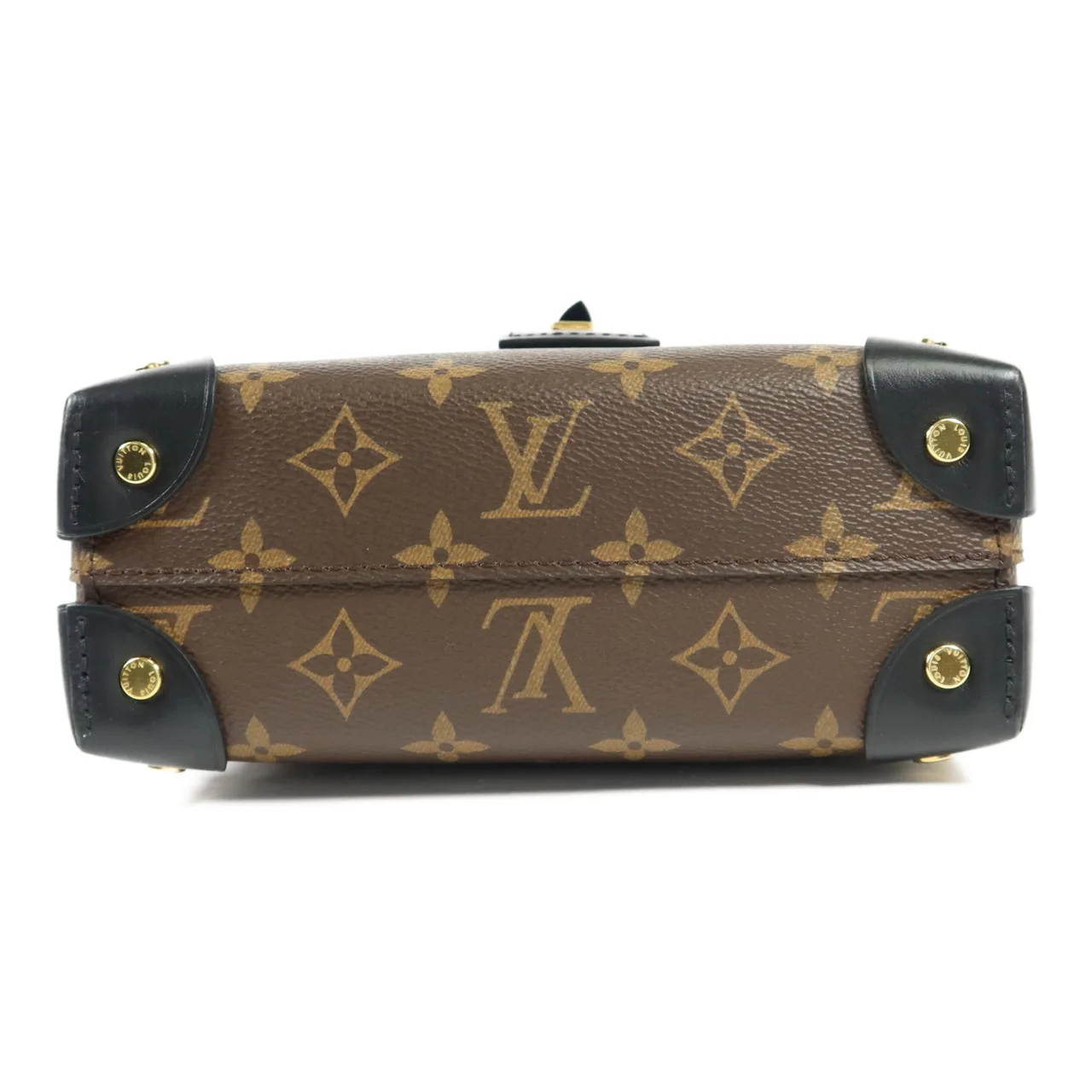 LOUIS VUITTON Petite Malle Souple M45571 兩用包 塗層帆布 棕色 / 黑色 / Brown 塗層帆布 中古品A - 縮圖 4
