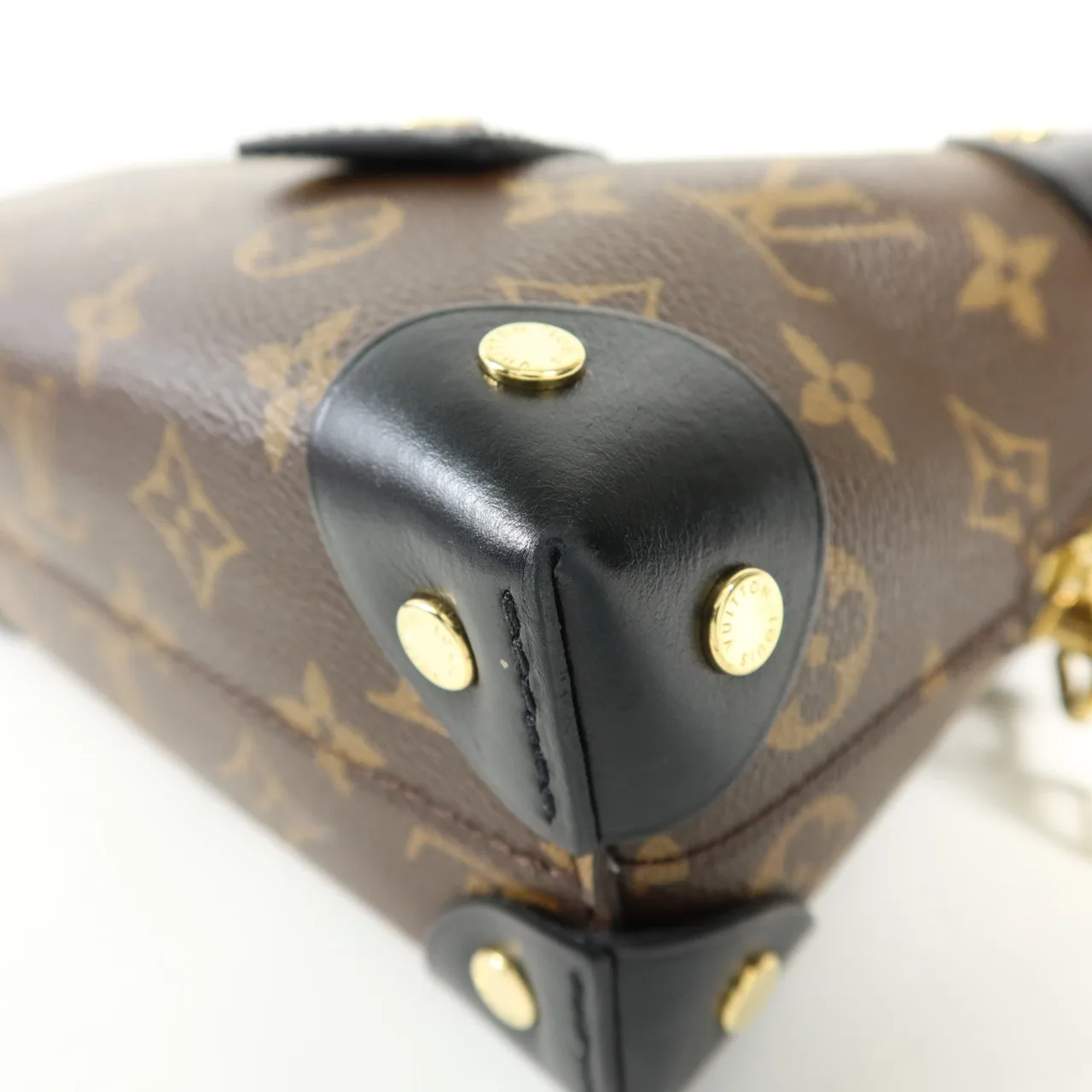 LOUIS VUITTON Petite Malle Souple M45571 兩用包 塗層帆布 棕色 / 黑色 / Brown 塗層帆布 中古品A - 縮圖 13