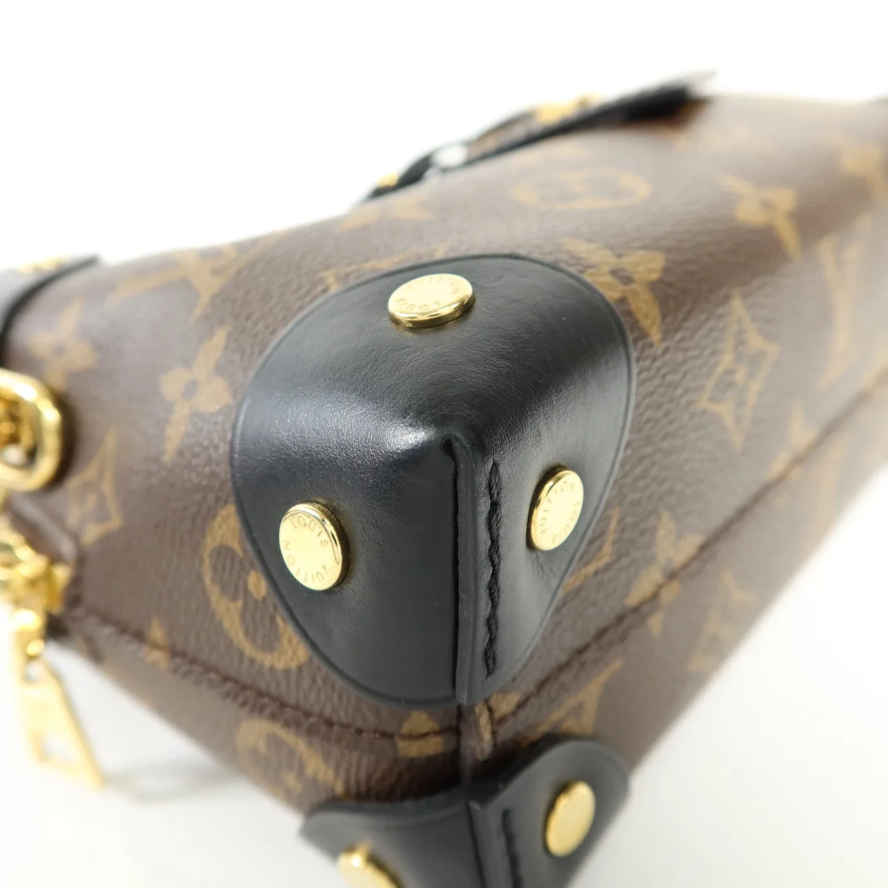 LOUIS VUITTON Petite Malle Souple M45571 兩用包 塗層帆布 棕色 / 黑色 / Brown 塗層帆布 中古品A - 縮圖 14