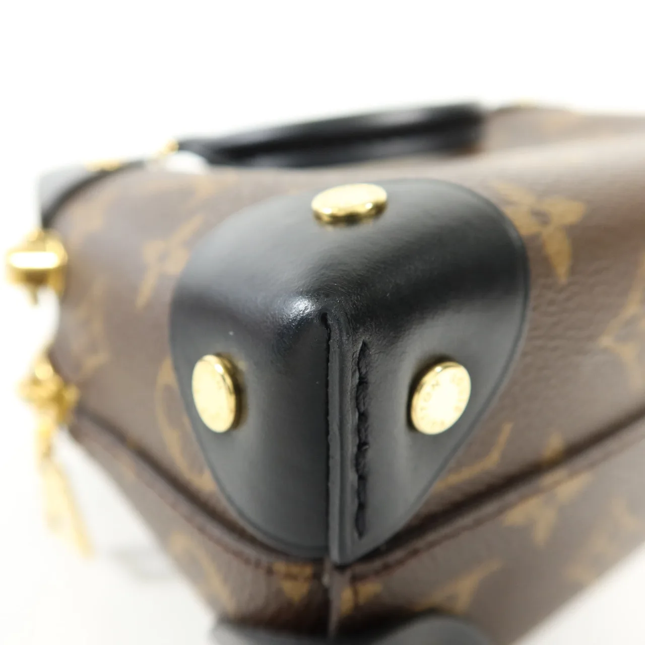 LOUIS VUITTON Petite Malle Souple M45571 兩用包 塗層帆布 棕色 / 黑色 / Brown 塗層帆布 中古品A - 縮圖 16