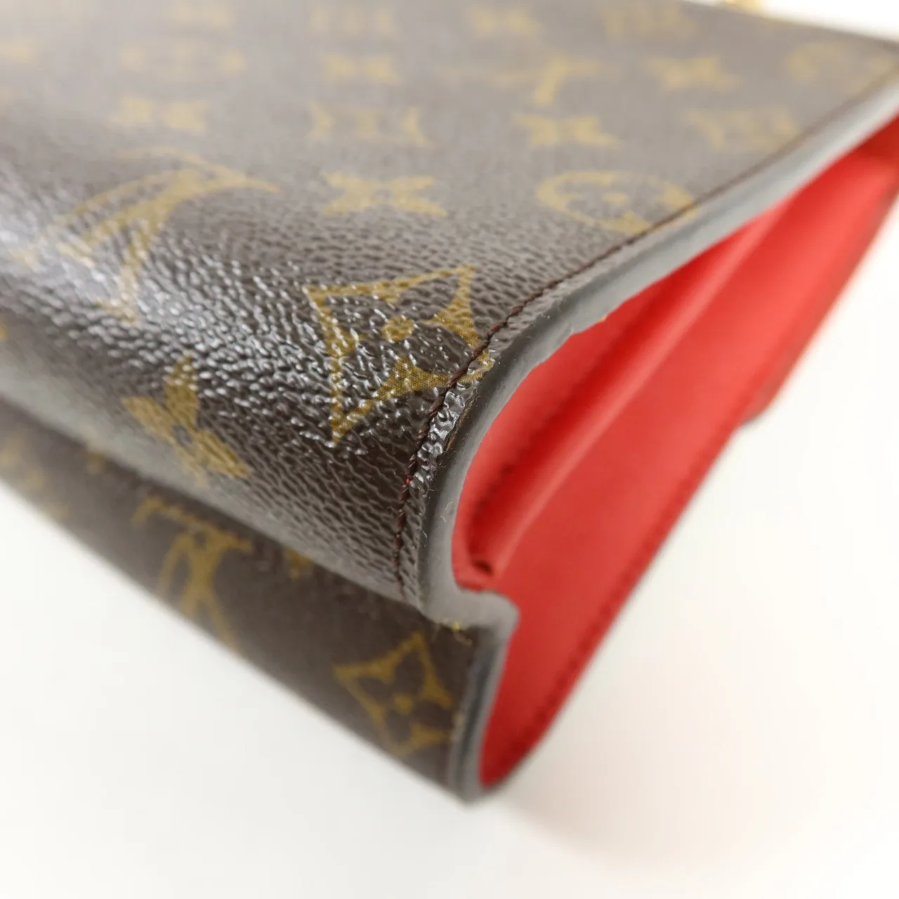 LOUIS VUITTON Victoire M41731 肩背包 塗層帆布 棕色 / 紅色 / Brown/Red 塗層帆布 中古品A - 縮圖 15