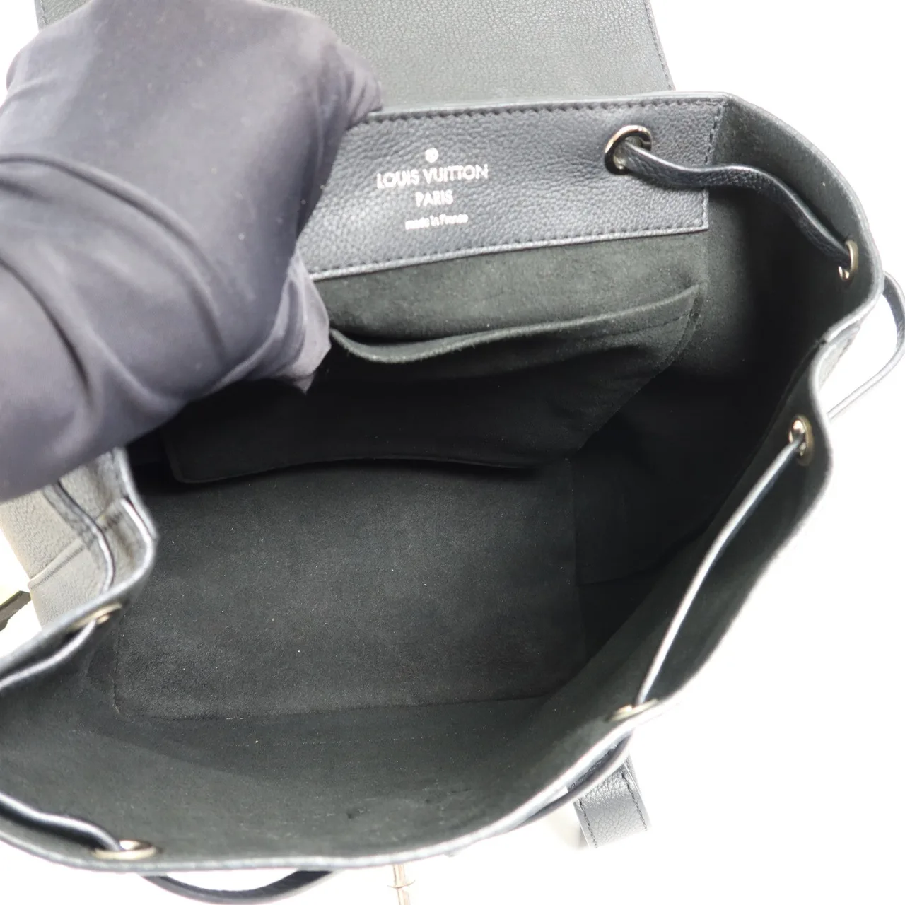 LOUIS VUITTON Lock Me Backpack M41815 背包 牛皮 黑色 / Black 牛皮 中古品A - 縮圖 6