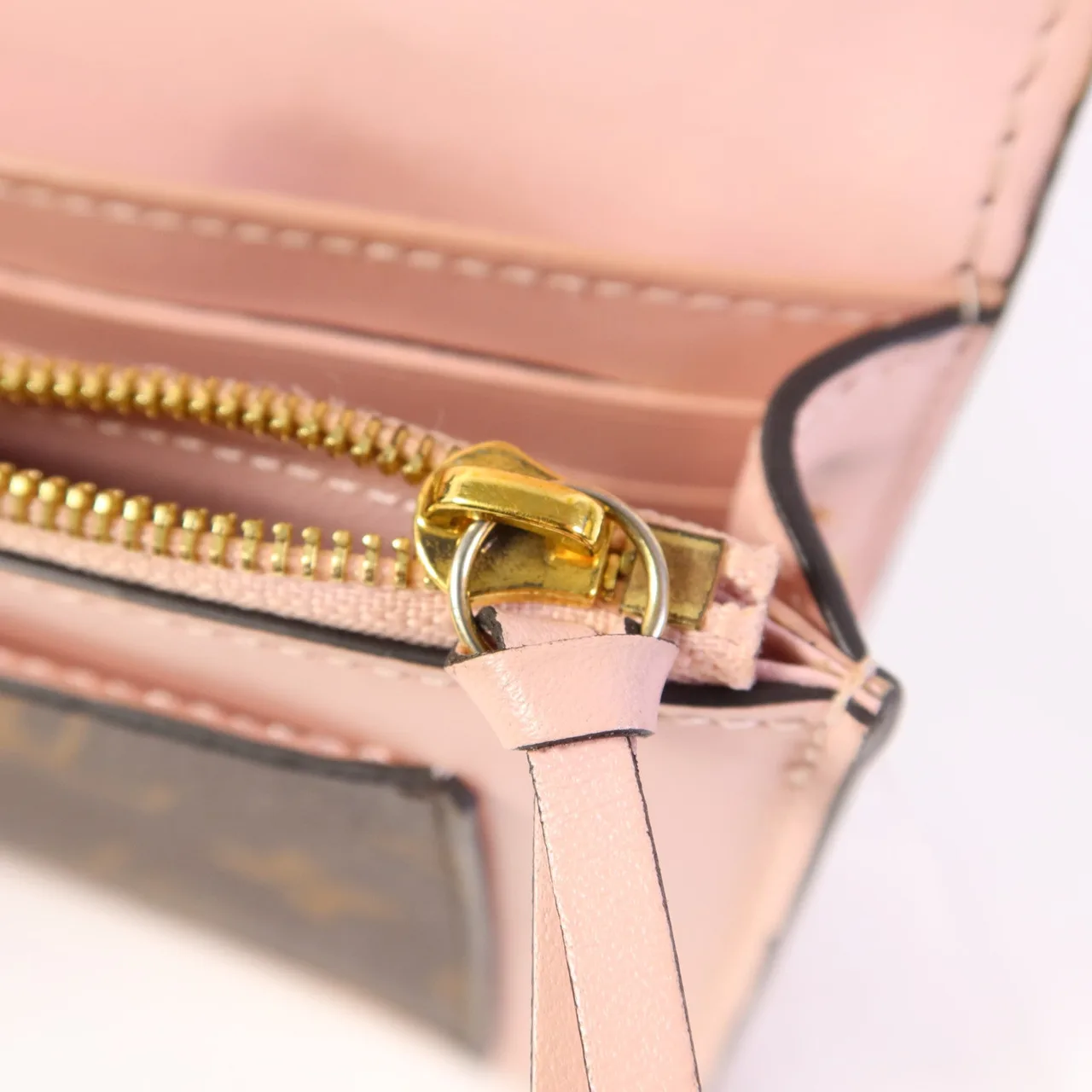 LOUIS VUITTON Flore Chain Wallet M67405 肩背包 塗層帆布 棕色 / 粉色 / Brown/Pink 塗層帆布 中古品A - 縮圖 10