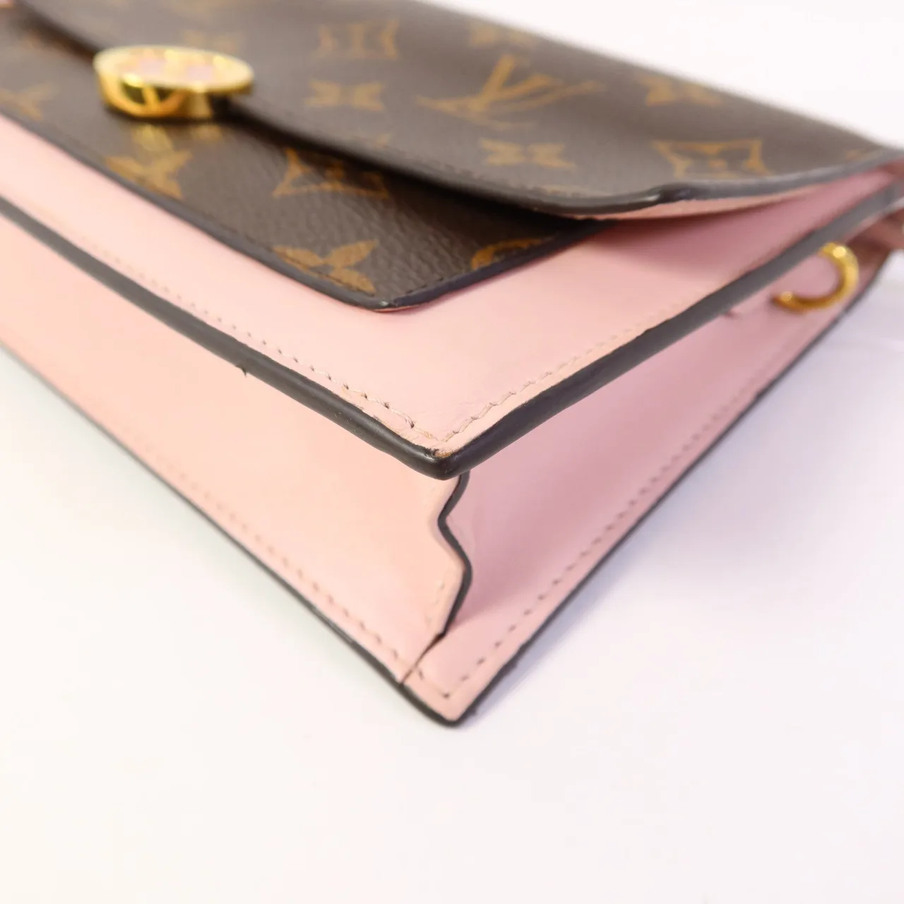 LOUIS VUITTON Flore Chain Wallet M67405 肩背包 塗層帆布 棕色 / 粉色 / Brown/Pink 塗層帆布 中古品A - 縮圖 15