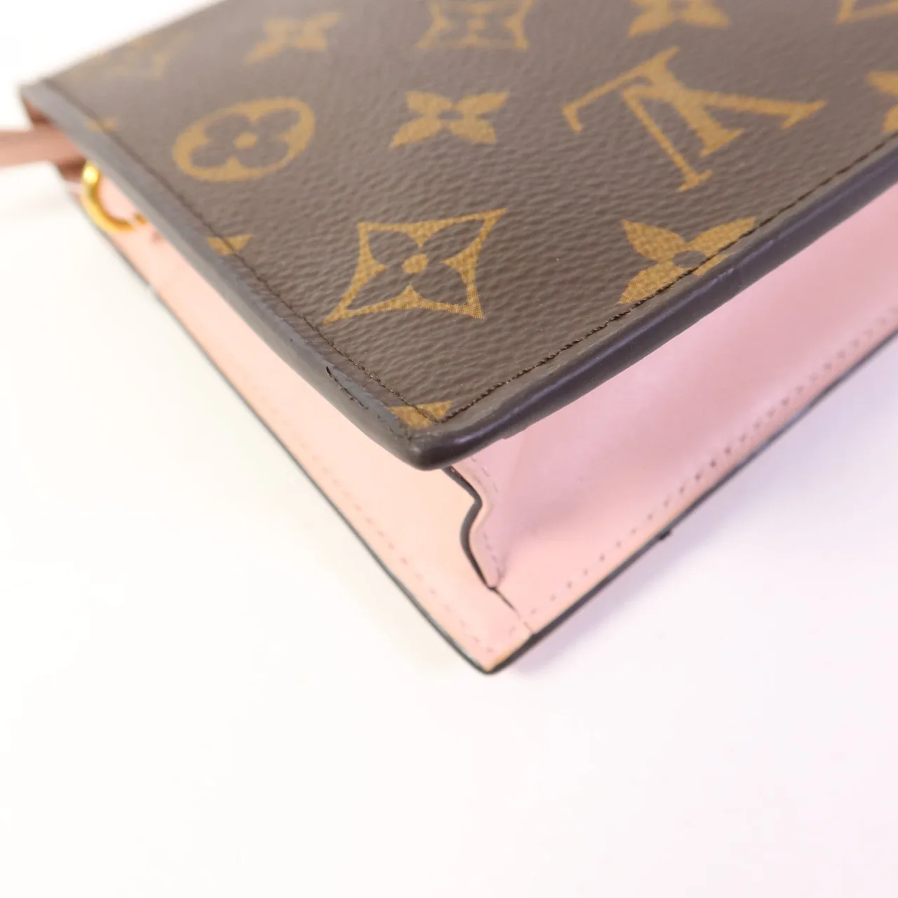 LOUIS VUITTON Flore Chain Wallet M67405 肩背包 塗層帆布 棕色 / 粉色 / Brown/Pink 塗層帆布 中古品A - 縮圖 18