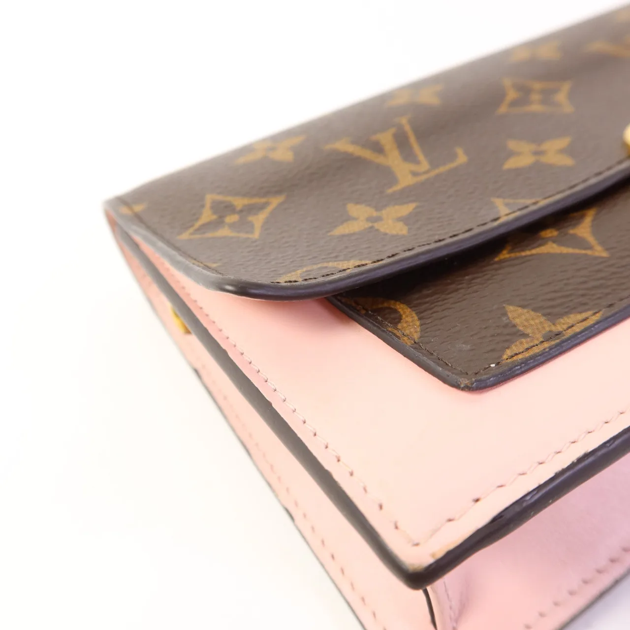 LOUIS VUITTON Flore Chain Wallet M67405 肩背包 塗層帆布 棕色 / 粉色 / Brown/Pink 塗層帆布 中古品A - 縮圖 19