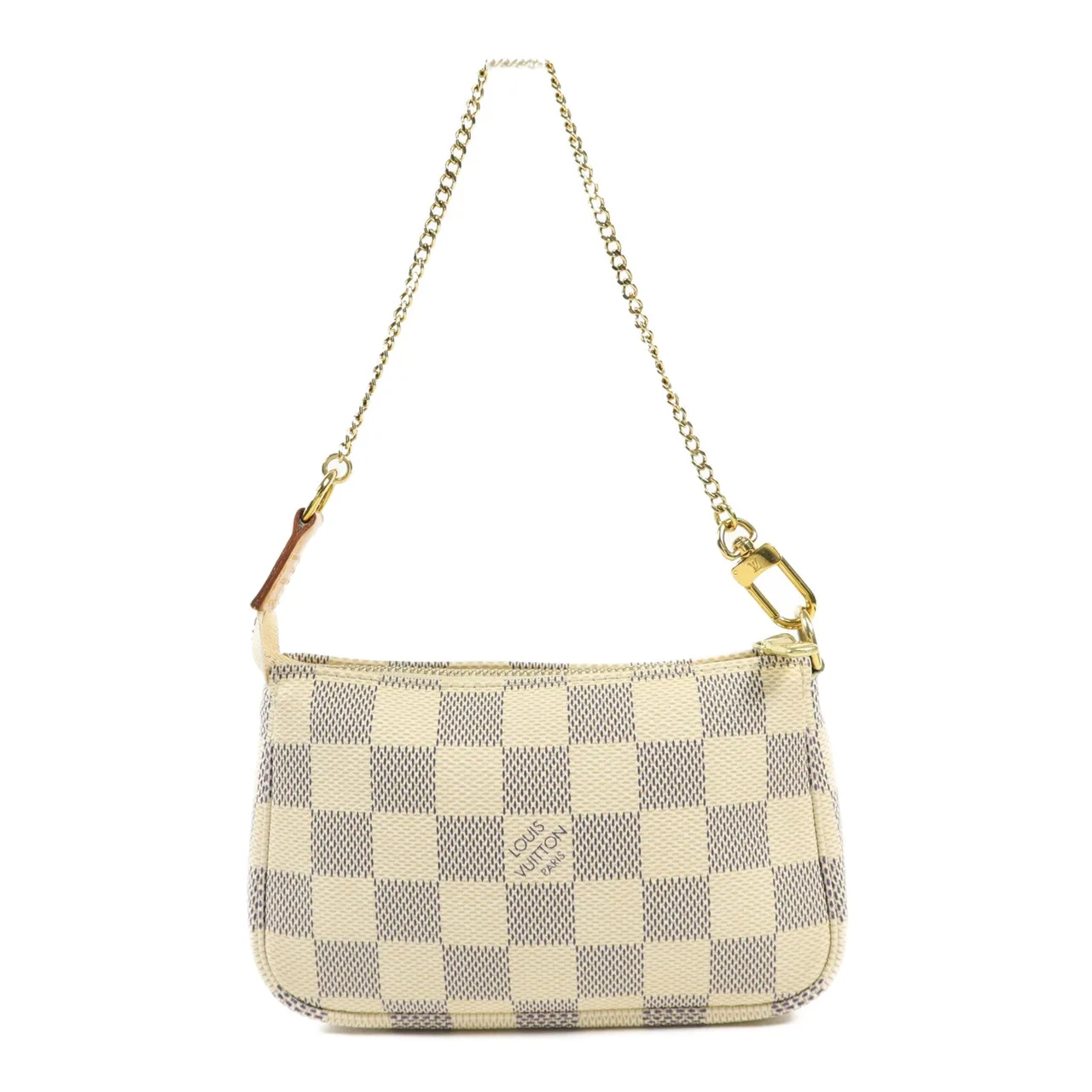 LOUIS VUITTON Mini Pochette Accessories N58010 化妝箱包 塗層帆布 白色 / White/Grey 塗層帆布 中古品A - 縮圖 2