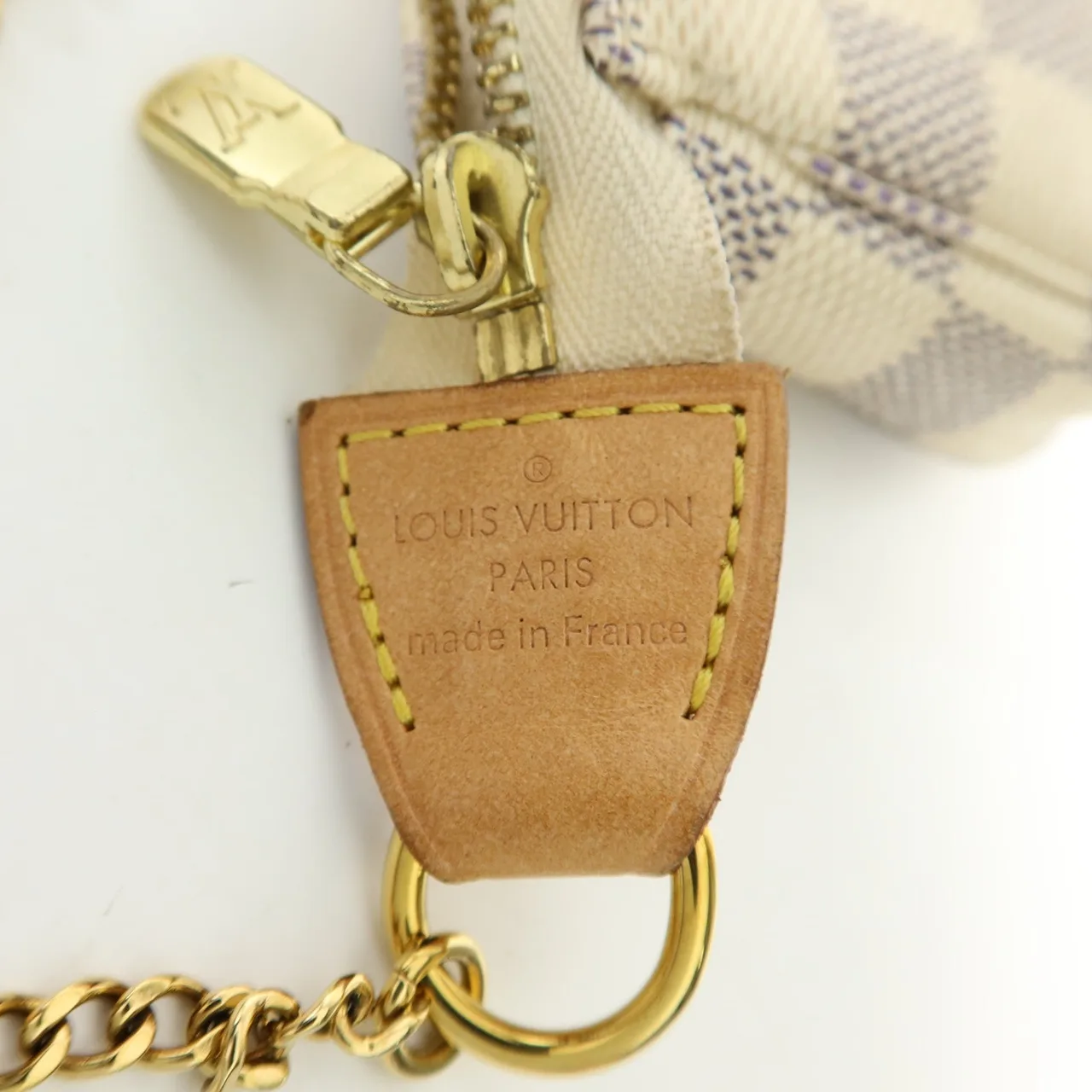 LOUIS VUITTON Mini Pochette Accessories N58010 化妝箱包 塗層帆布 白色 / White/Grey 塗層帆布 中古品A - 縮圖 7