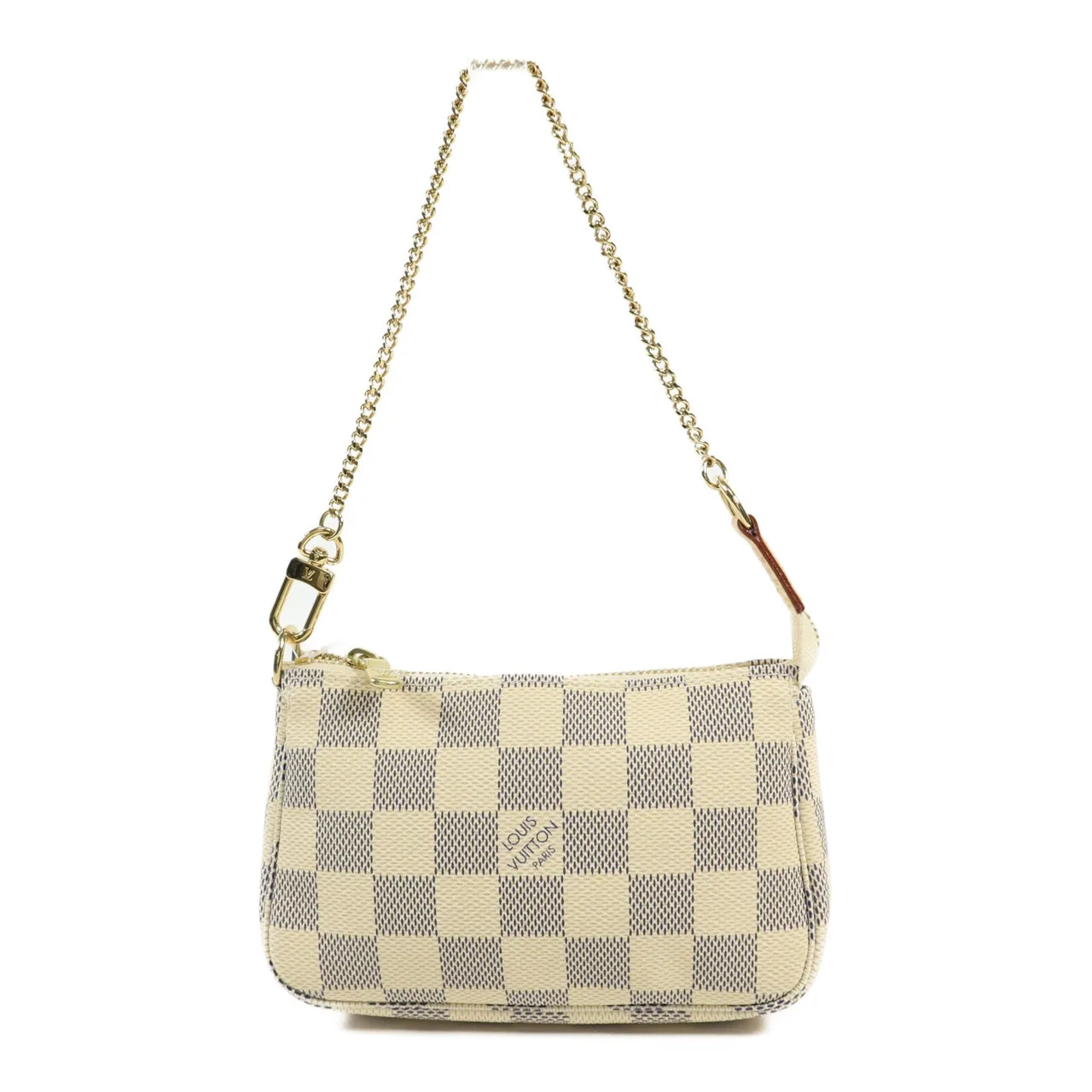 LOUIS VUITTON Mini Pochette Accessories N58010 化妝箱包 塗層帆布 白色 / White/Grey 塗層帆布 中古品A - 縮圖 2