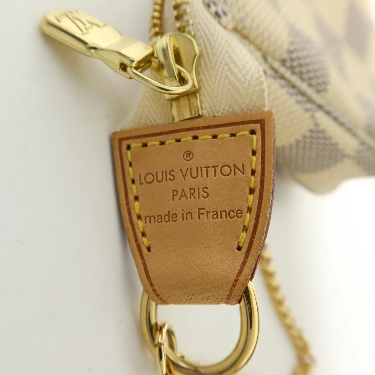 LOUIS VUITTON Mini Pochette Accessories N58010 化妝箱包 塗層帆布 白色 / White/Grey 塗層帆布 中古品A - 縮圖 7