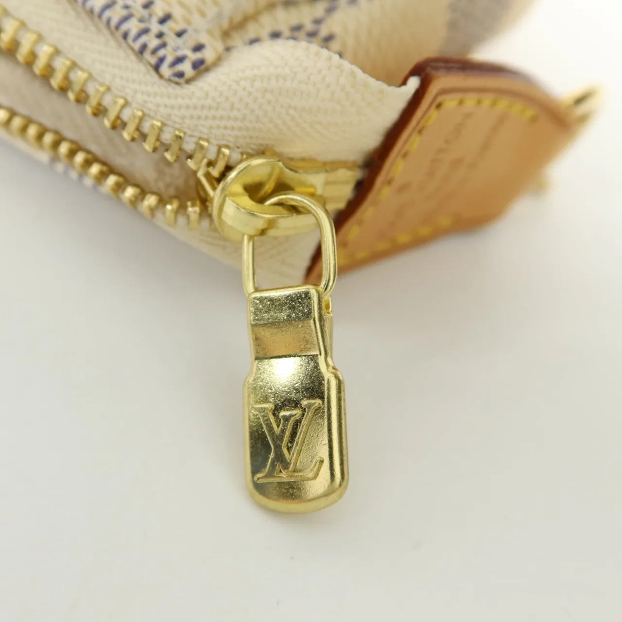 LOUIS VUITTON Mini Pochette Accessories N58010 化妝箱包 塗層帆布 白色 / White/Grey 塗層帆布 中古品A - 縮圖 9