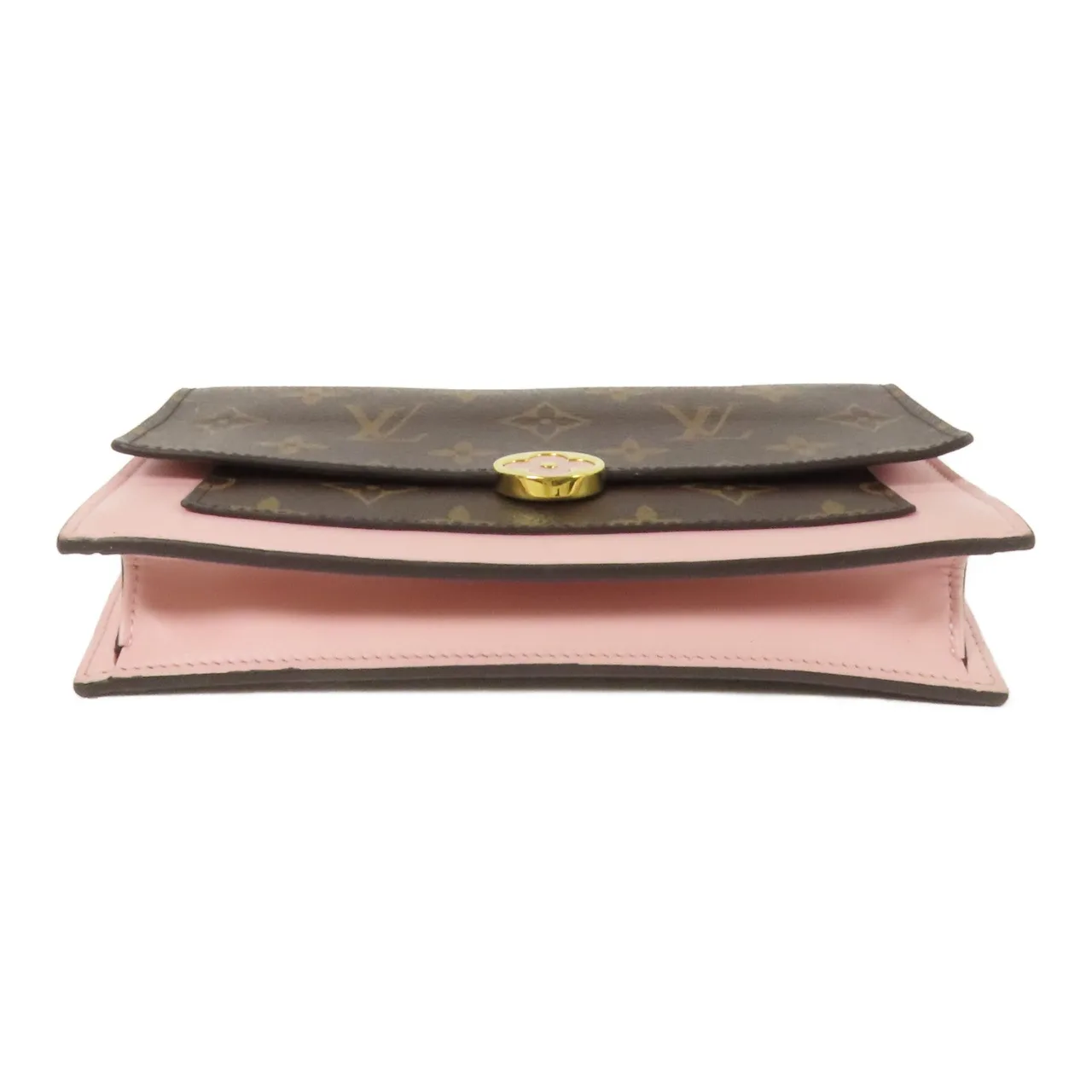 LOUIS VUITTON Flore Chain Wallet M67405 肩背包 塗層帆布 棕色 / 粉色 / Brown/Pink 塗層帆布 中古品A - 縮圖 4