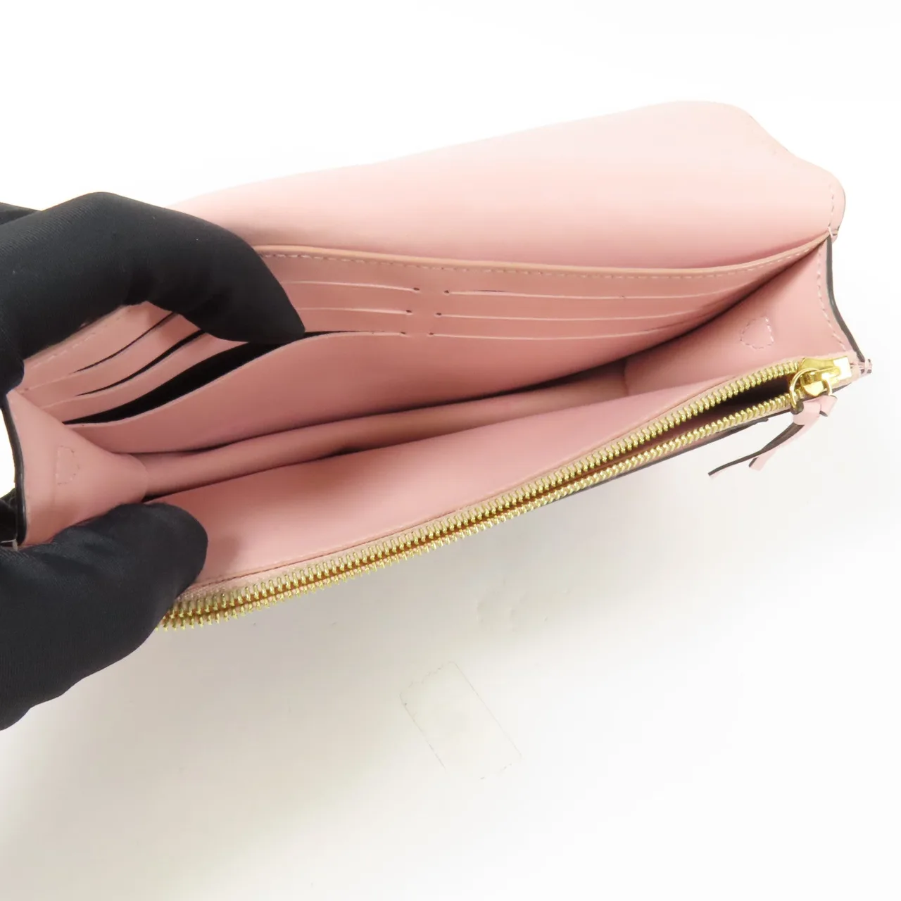 LOUIS VUITTON Flore Chain Wallet M67405 肩背包 塗層帆布 棕色 / 粉色 / Brown/Pink 塗層帆布 中古品A - 縮圖 5