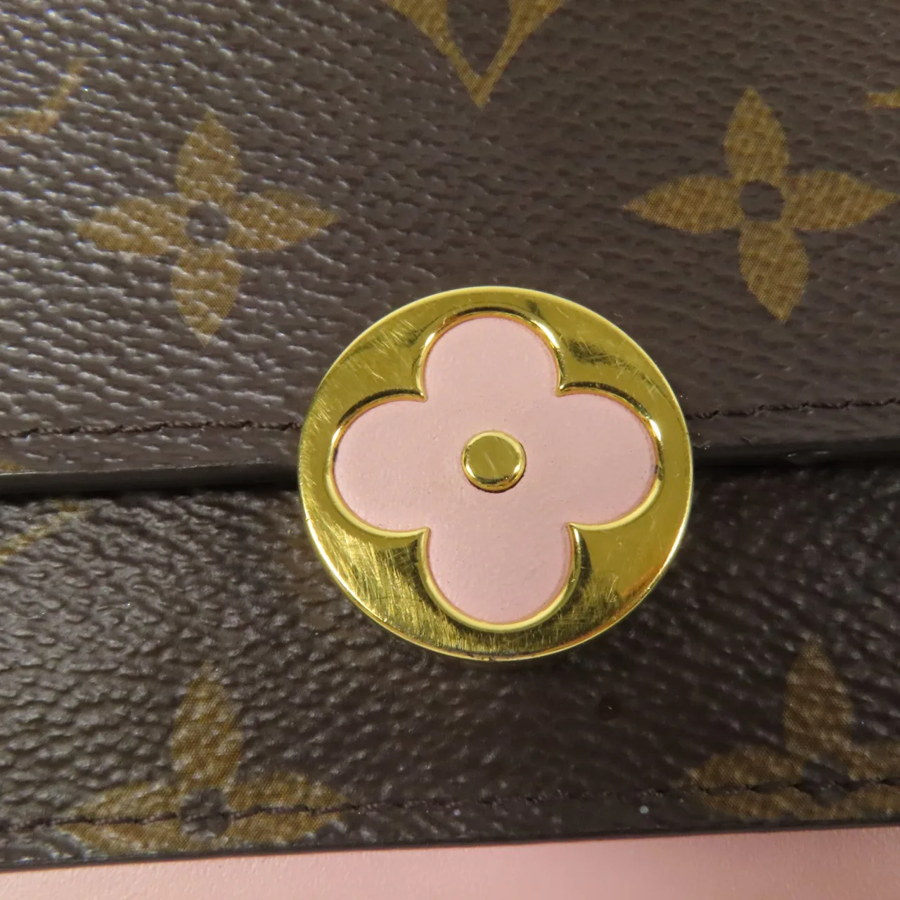 LOUIS VUITTON Flore Chain Wallet M67405 肩背包 塗層帆布 棕色 / 粉色 / Brown/Pink 塗層帆布 中古品A - 縮圖 8