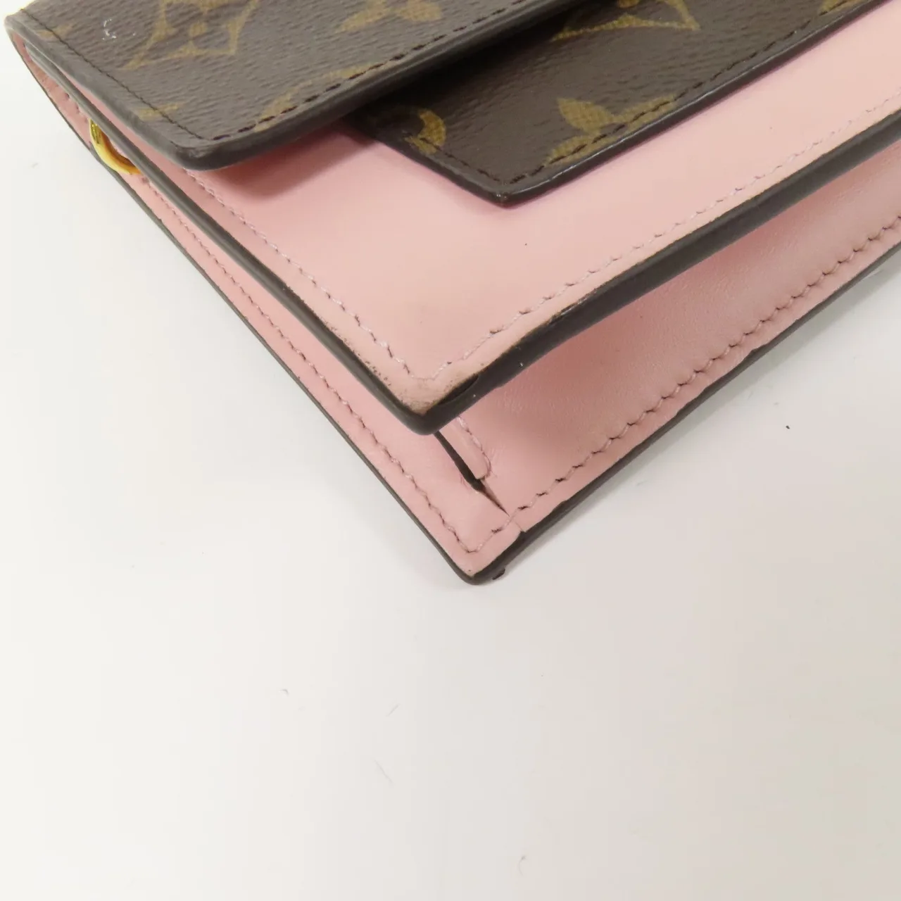 LOUIS VUITTON Flore Chain Wallet M67405 肩背包 塗層帆布 棕色 / 粉色 / Brown/Pink 塗層帆布 中古品A - 縮圖 10