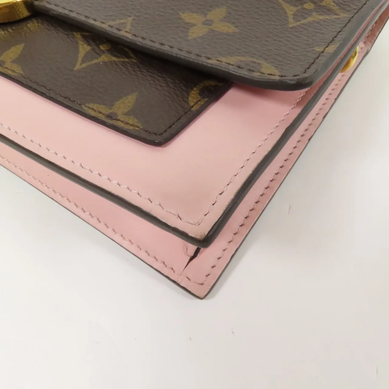 LOUIS VUITTON Flore Chain Wallet M67405 肩背包 塗層帆布 棕色 / 粉色 / Brown/Pink 塗層帆布 中古品A - 縮圖 11