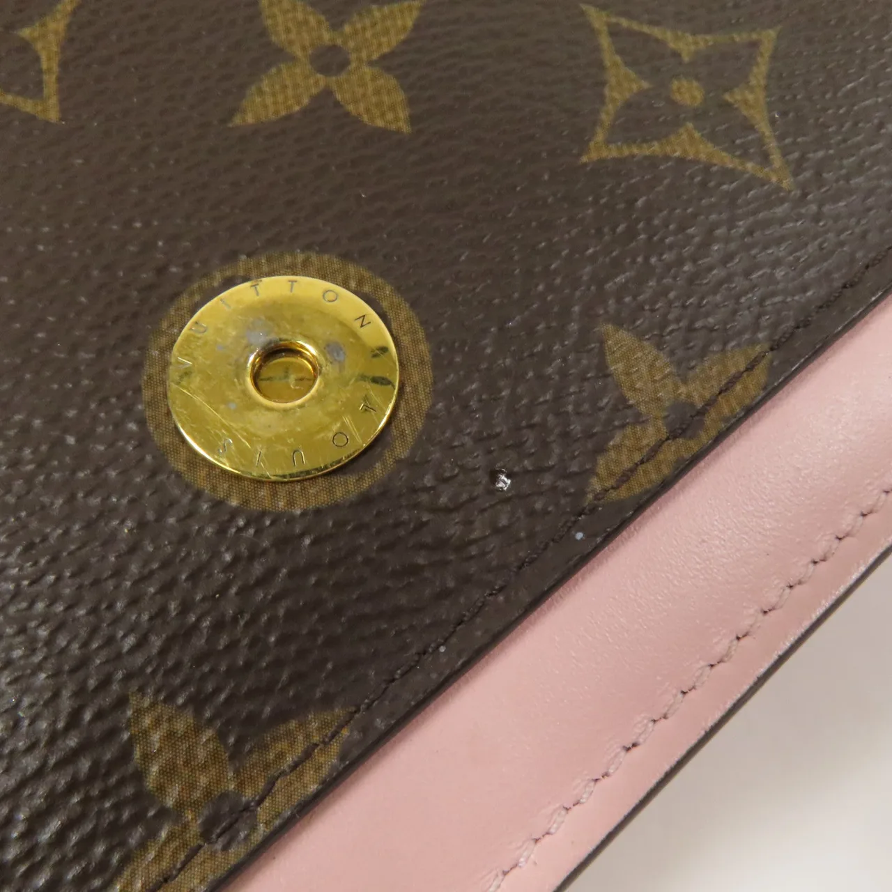 LOUIS VUITTON Flore Chain Wallet M67405 肩背包 塗層帆布 棕色 / 粉色 / Brown/Pink 塗層帆布 中古品A - 縮圖 15