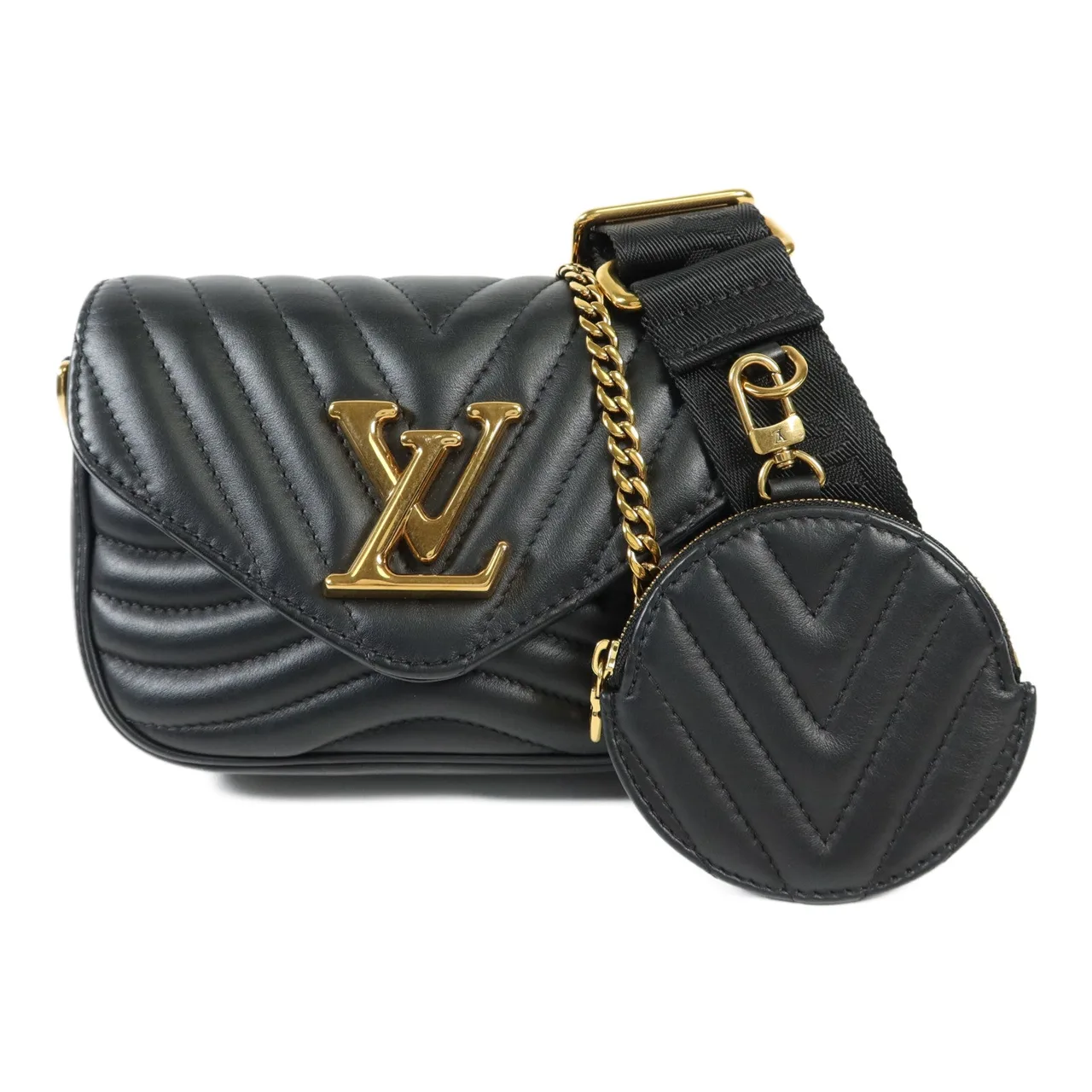 LOUIS VUITTON New Wave M56461 兩用包 牛皮 黑色 / Black