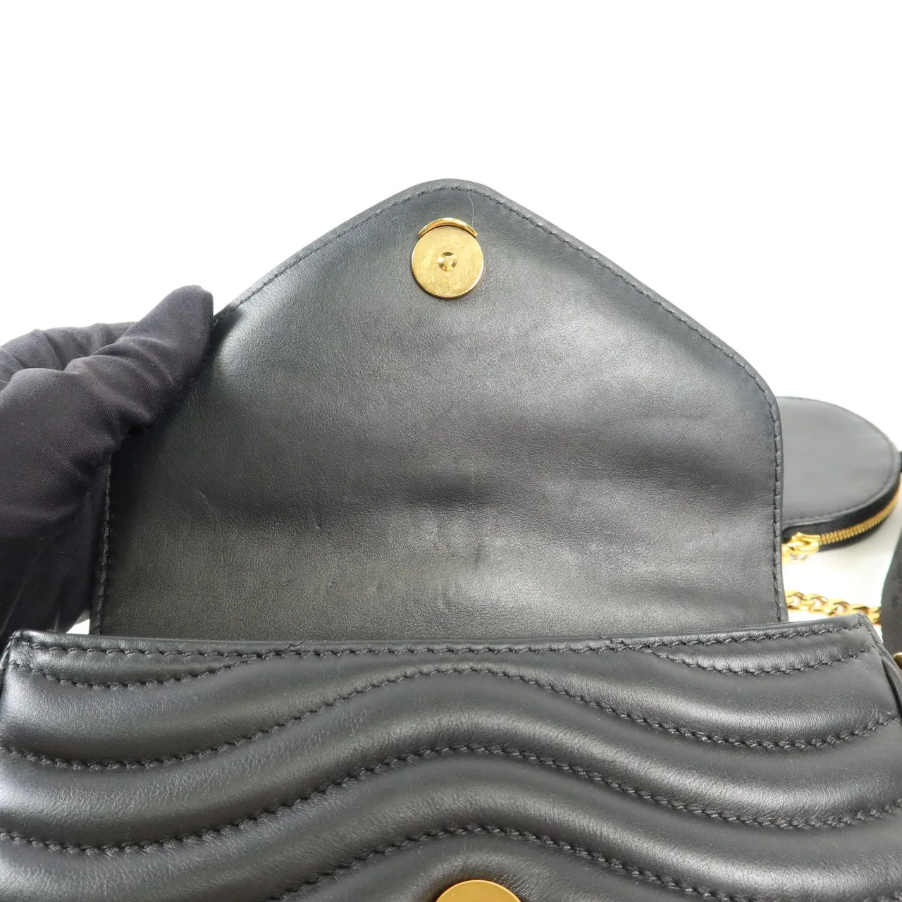 LOUIS VUITTON New Wave M56461 兩用包 牛皮 黑色 / Black 牛皮 中古品A - 縮圖 7