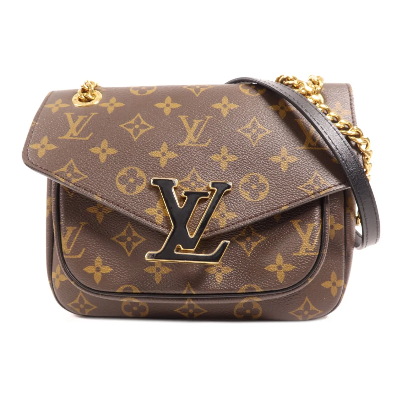 LOUIS VUITTON Passy M45592 肩背包 塗層帆布 棕色 / Marron