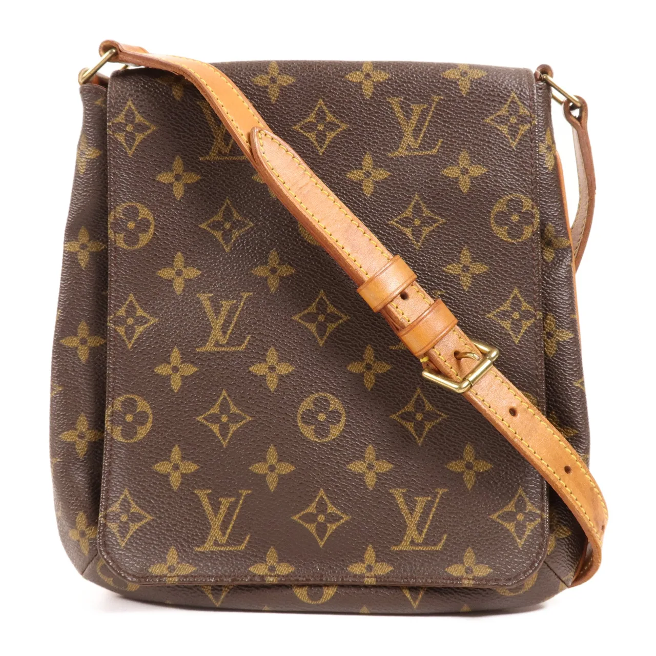 LOUIS VUITTON Musette Salsa M51387 肩背包 塗層帆布 棕色 / Marron