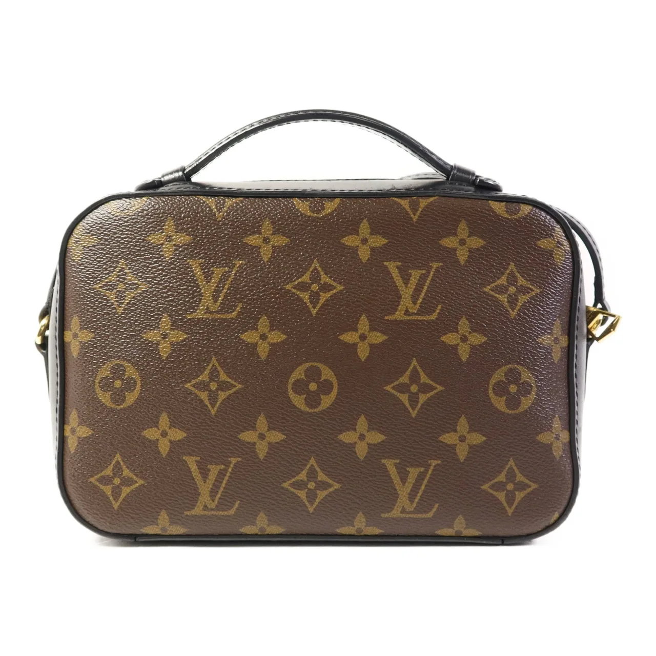 LOUIS VUITTON Saintonge M43555 兩用包 塗層帆布 棕色 / 黑色 / Brown/Black 塗層帆布 中古品A - 縮圖 2