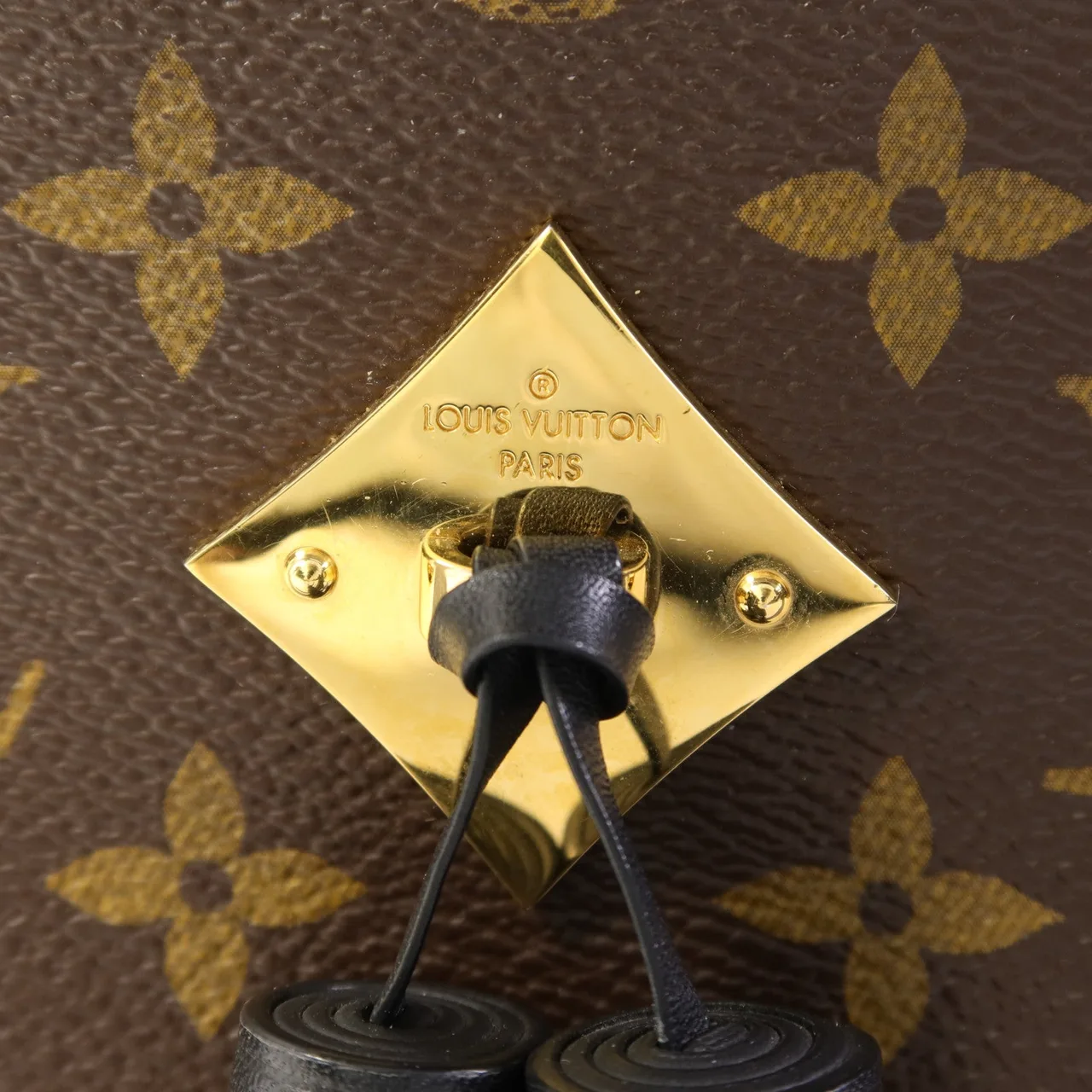 LOUIS VUITTON Saintonge M43555 兩用包 塗層帆布 棕色 / 黑色 / Brown/Black 塗層帆布 中古品A - 縮圖 9