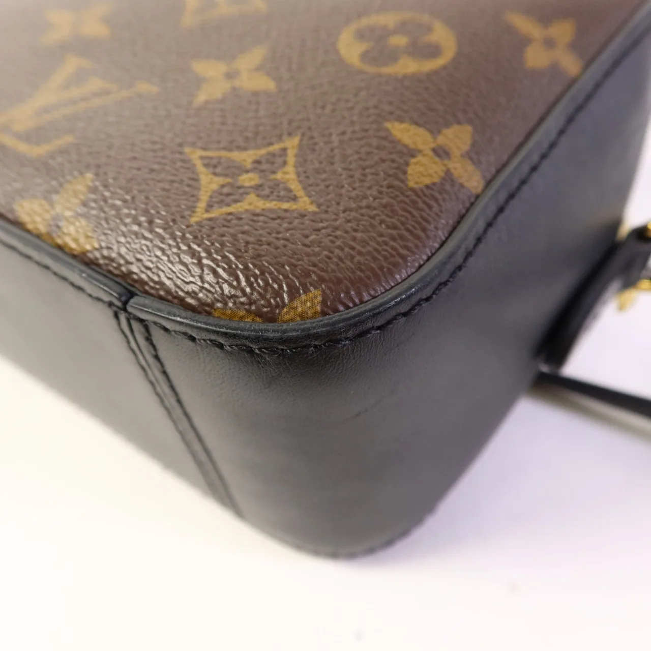 LOUIS VUITTON Saintonge M43555 兩用包 塗層帆布 棕色 / 黑色 / Brown/Black 塗層帆布 中古品A - 縮圖 14
