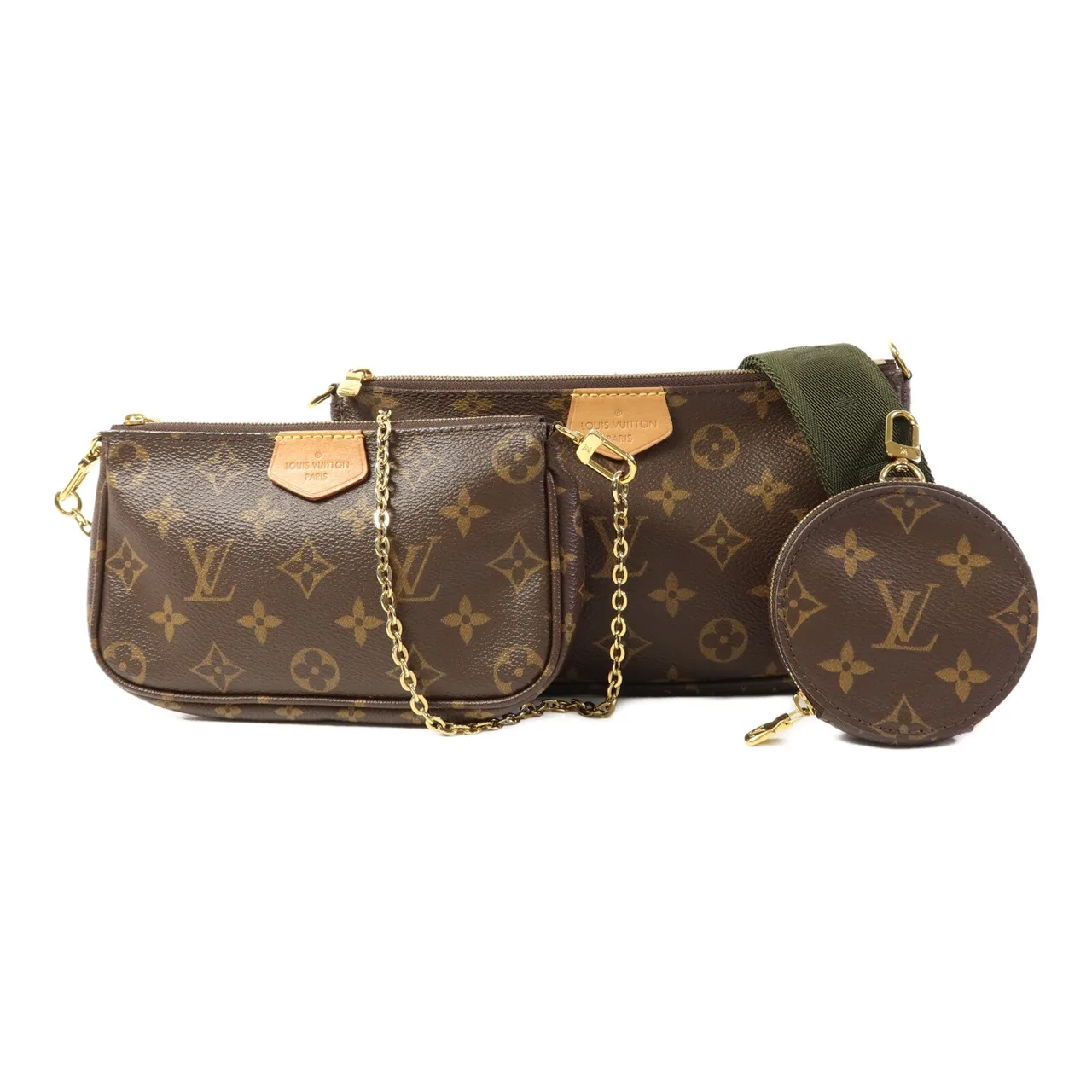 LOUIS VUITTON Multi Pochette M44813 兩用包 塗層帆布 棕色 / Brown