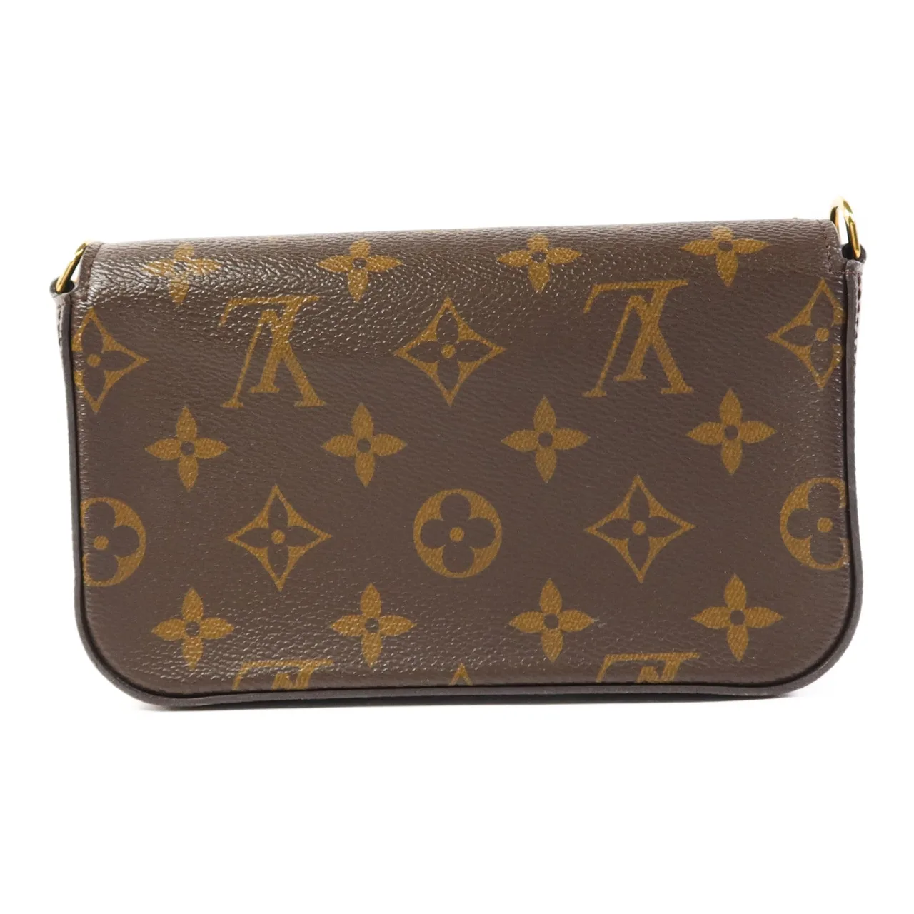 LOUIS VUITTON Felicie M80091 肩背包 塗層帆布 棕色 / 綠色 / Brown 塗層帆布 中古品A - 縮圖 4