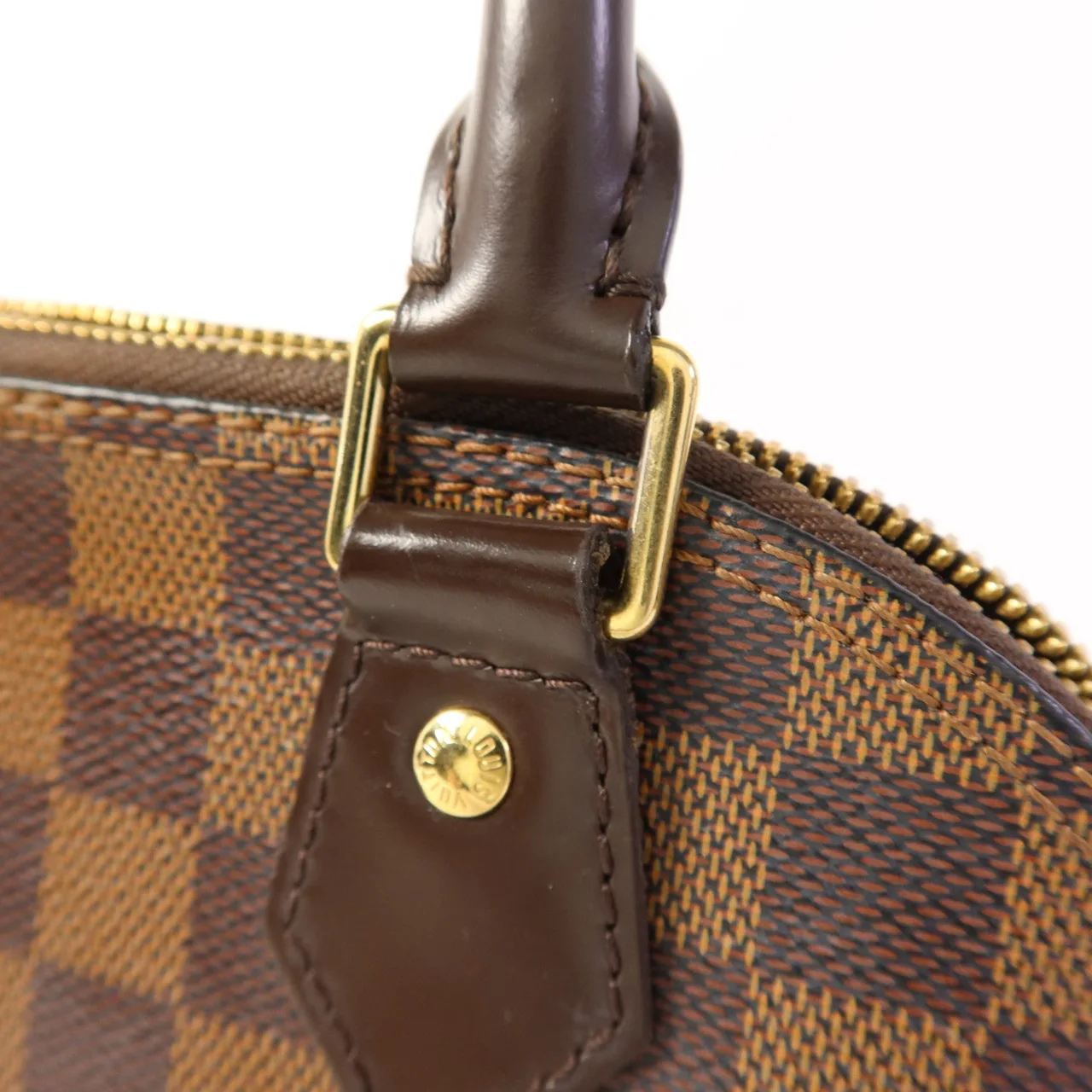 LOUIS VUITTON Alma N41221 兩用包 塗層帆布 棕色 / Brown 塗層帆布 中古品A - 縮圖 9