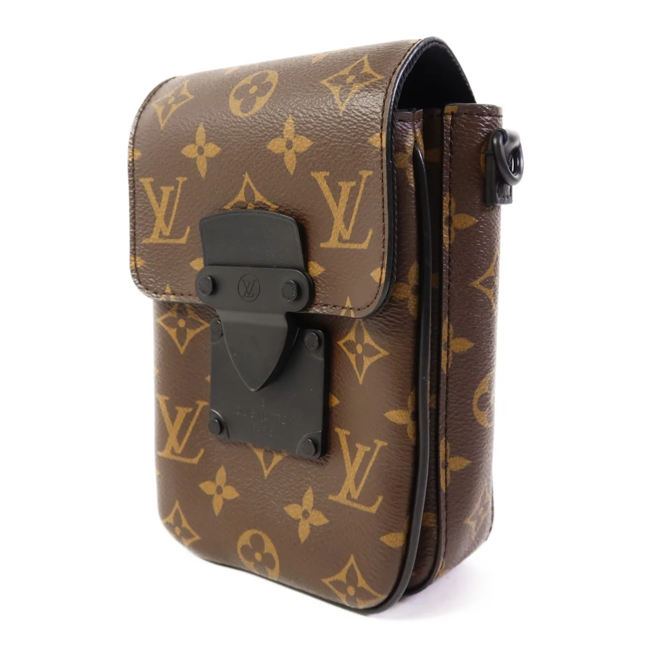LOUIS VUITTON S-Lock M81522 肩背包 塗層帆布 棕色 / Brown 塗層帆布 中古品B - 縮圖 3