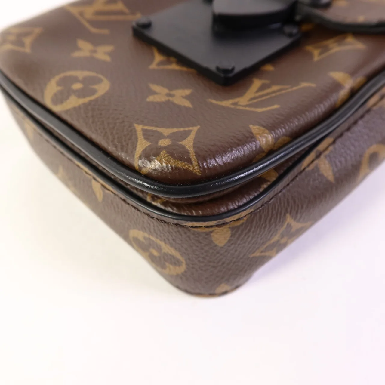 LOUIS VUITTON S-Lock M81522 肩背包 塗層帆布 棕色 / Brown 塗層帆布 中古品B - 縮圖 12