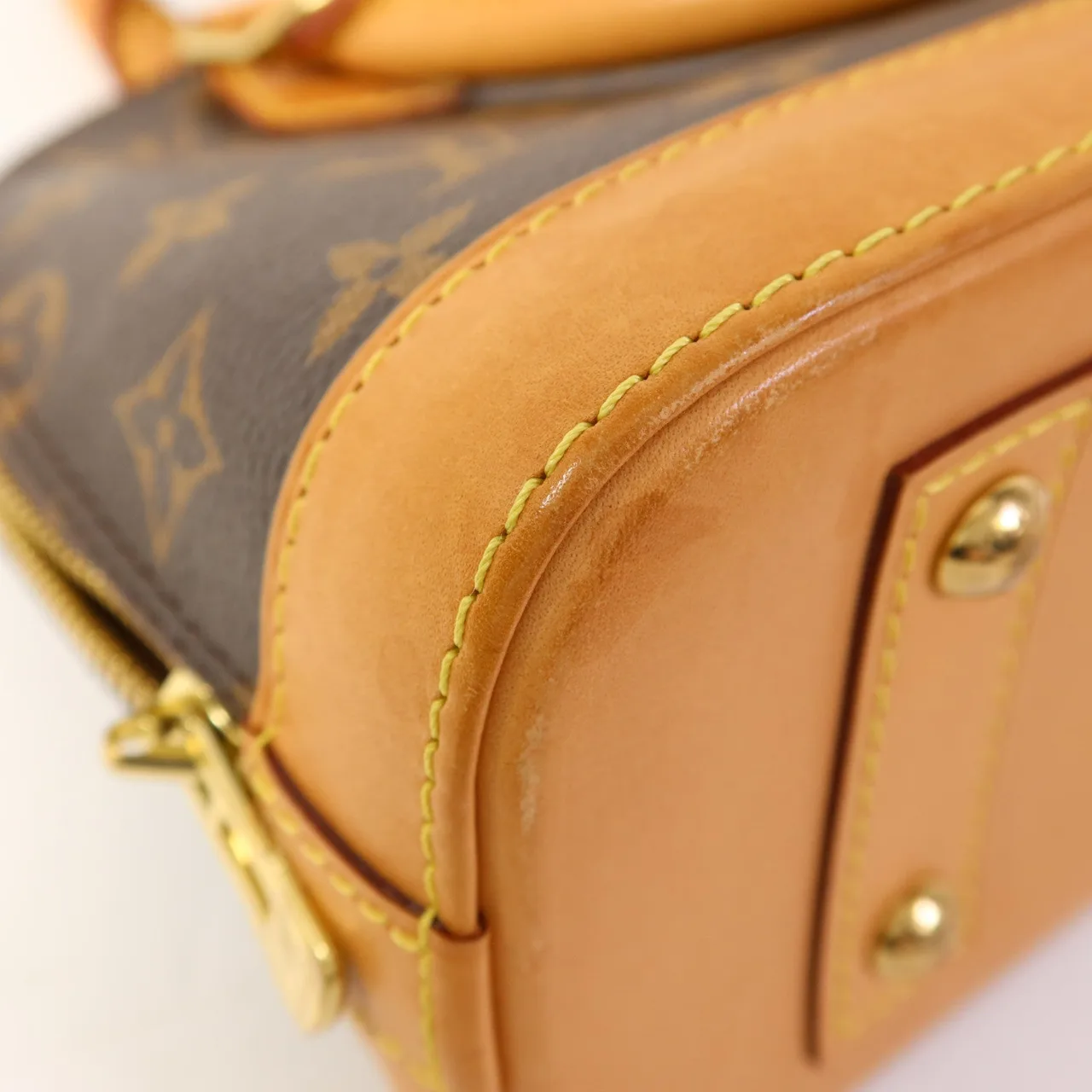 LOUIS VUITTON Alma M53152 兩用包 塗層帆布 棕色 / Brrown 塗層帆布 中古品B - 縮圖 21