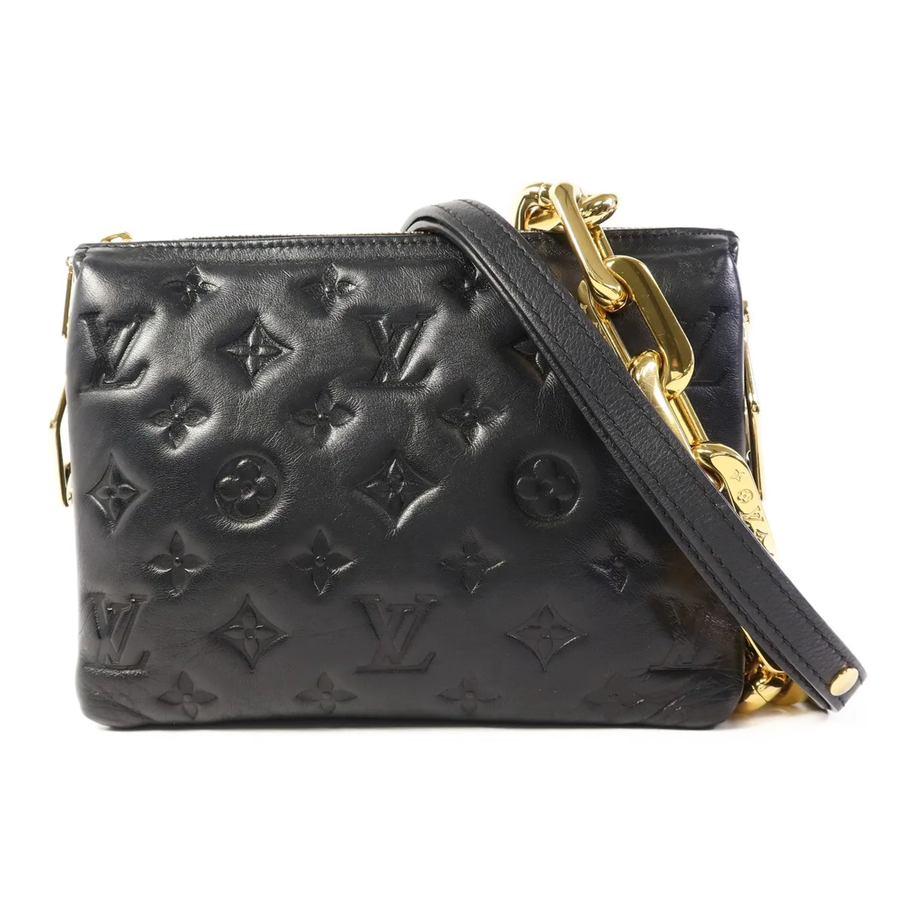 LOUIS VUITTON Coussin M21259 兩用包 羊皮 黑色 / Black