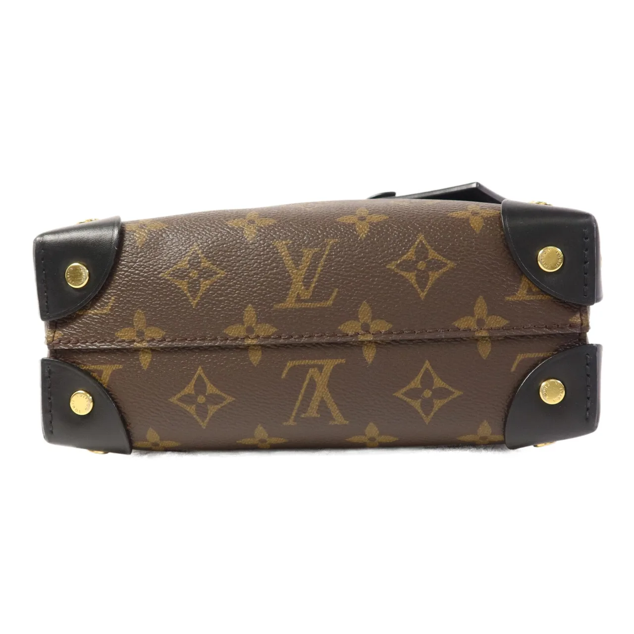 LOUIS VUITTON Petite Malle Souple M45571 兩用包 塗層帆布 棕色 / 黑色 / Brown/Black 塗層帆布 中古品B - 縮圖 4