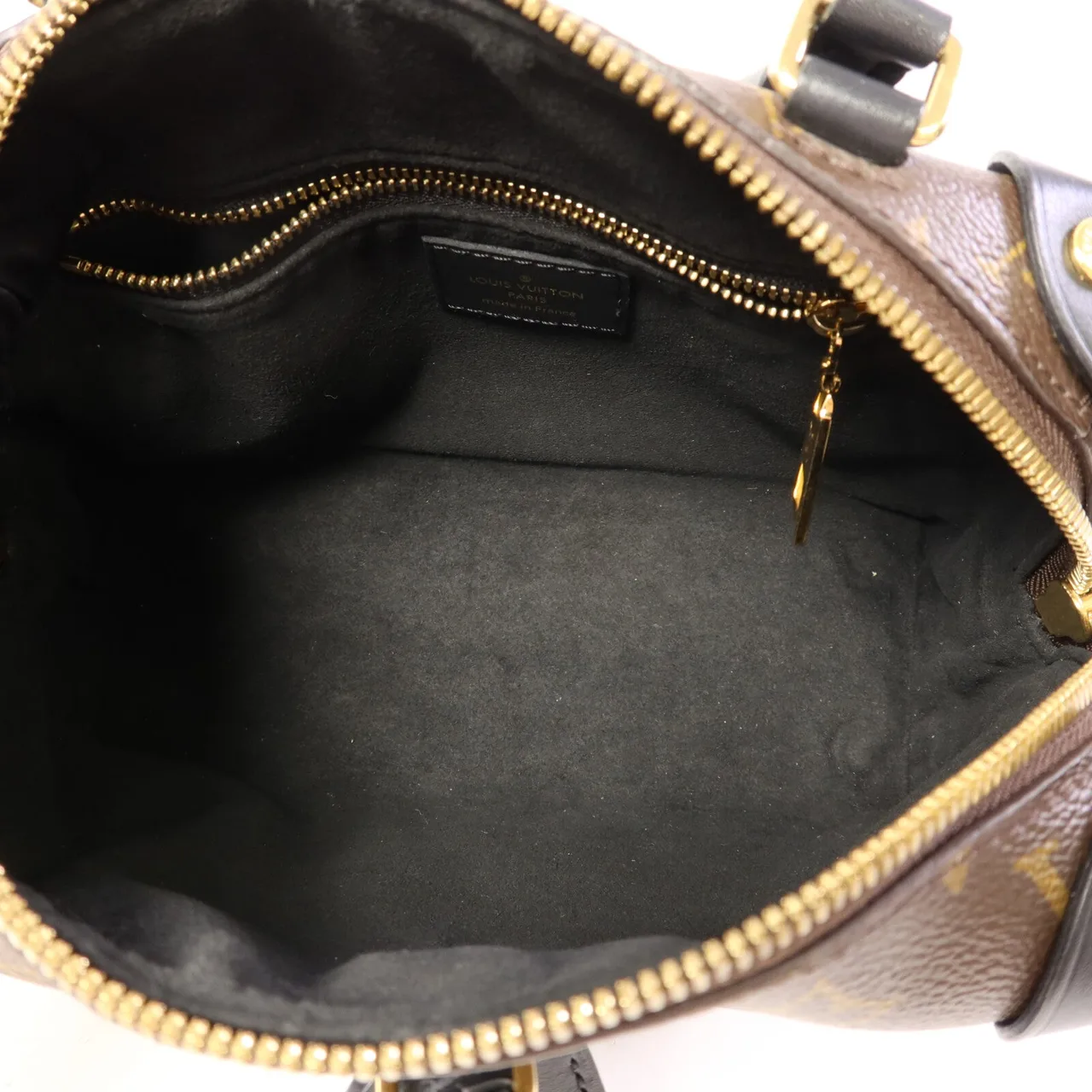 LOUIS VUITTON Petite Malle Souple M45571 兩用包 塗層帆布 棕色 / 黑色 / Brown/Black 塗層帆布 中古品B - 縮圖 6