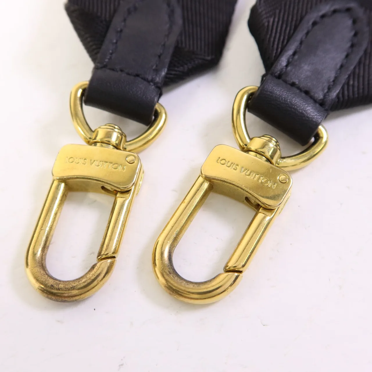 LOUIS VUITTON Petite Malle Souple M45571 兩用包 塗層帆布 棕色 / 黑色 / Brown/Black 塗層帆布 中古品B - 縮圖 10