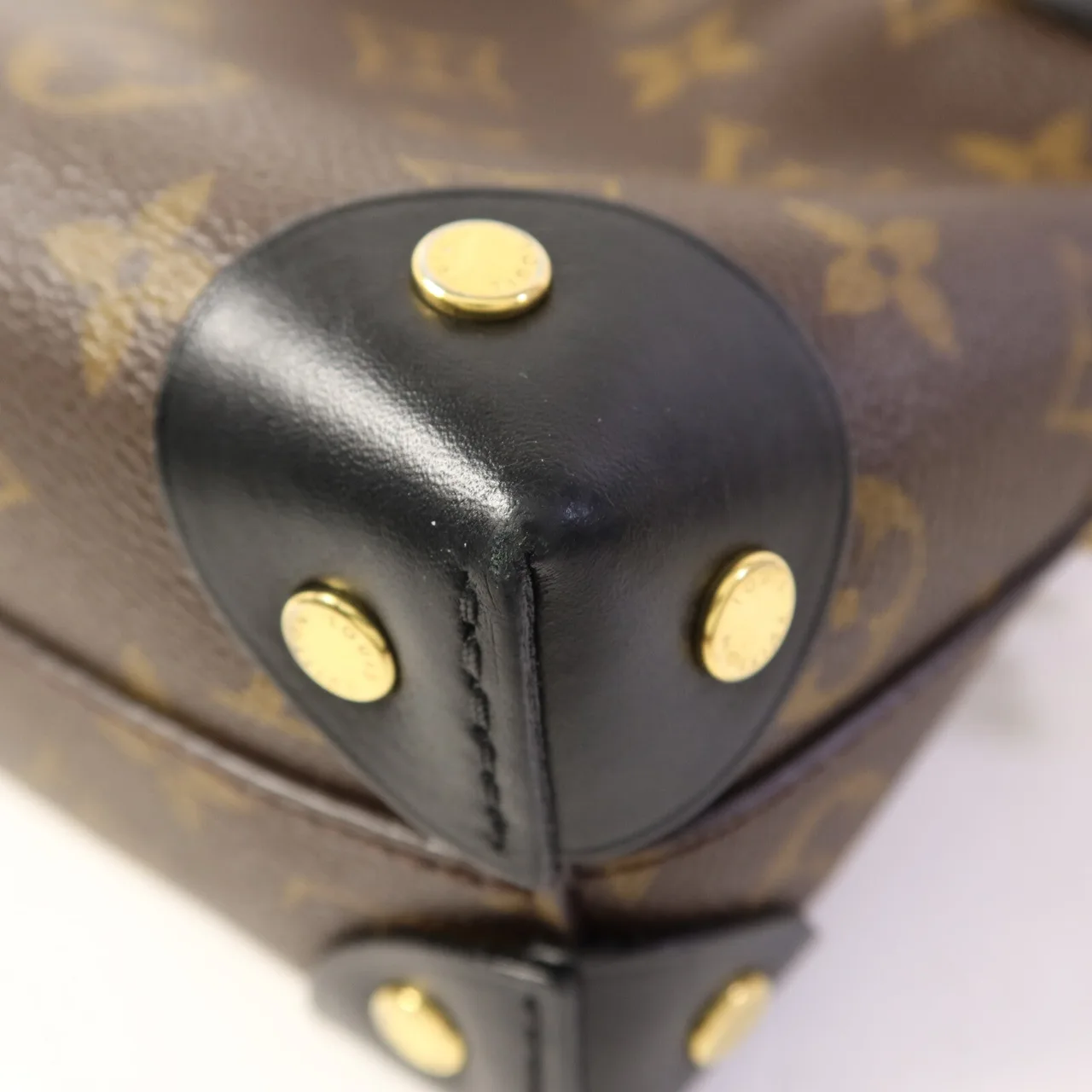 LOUIS VUITTON Petite Malle Souple M45571 兩用包 塗層帆布 棕色 / 黑色 / Brown/Black 塗層帆布 中古品B - 縮圖 16