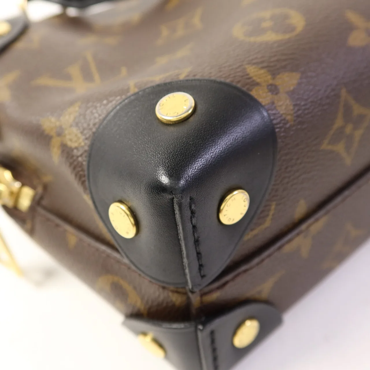 LOUIS VUITTON Petite Malle Souple M45571 兩用包 塗層帆布 棕色 / 黑色 / Brown/Black 塗層帆布 中古品B - 縮圖 17