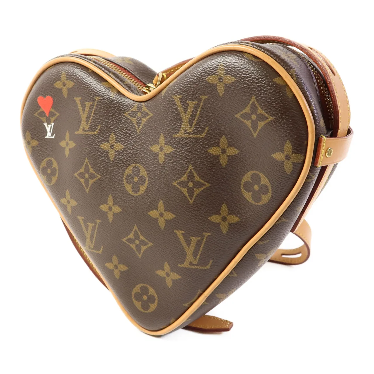 LOUIS VUITTON Game On Coeur M57456 肩背包 塗層帆布 棕色 / Brown 塗層帆布 中古品A - 縮圖 3