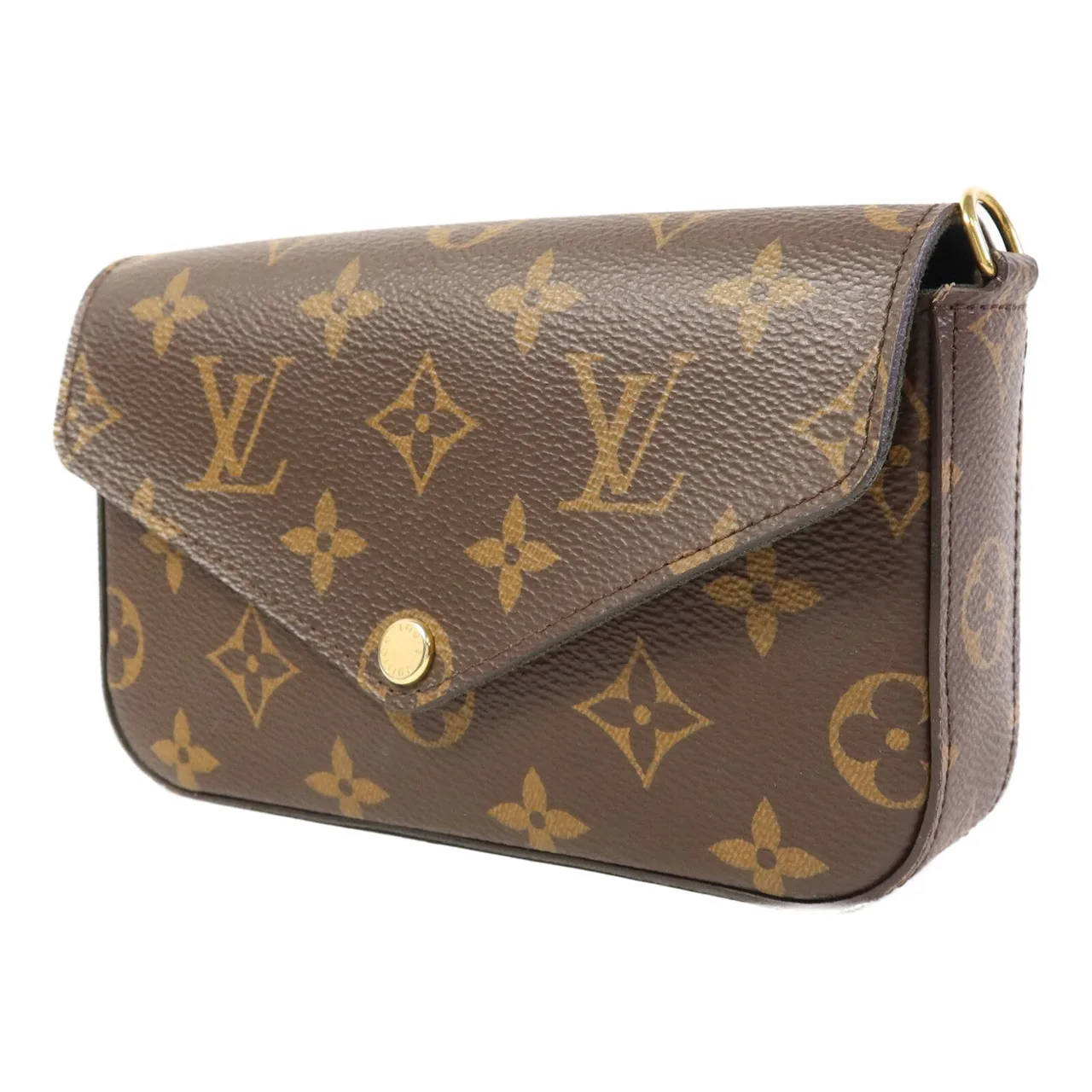 LOUIS VUITTON Felicie M80091 肩背包 塗層帆布 棕色 / 綠色 / Brown/Khaki 塗層帆布 中古品A - 縮圖 3