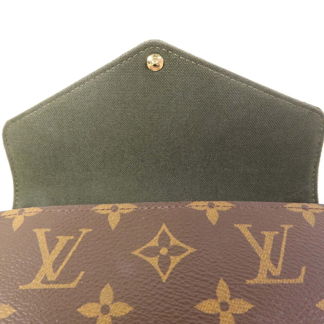 LOUIS VUITTON Felicie M80091 肩背包 塗層帆布 棕色 / 綠色 / Brown/Khaki 塗層帆布 中古品A - 縮圖 8