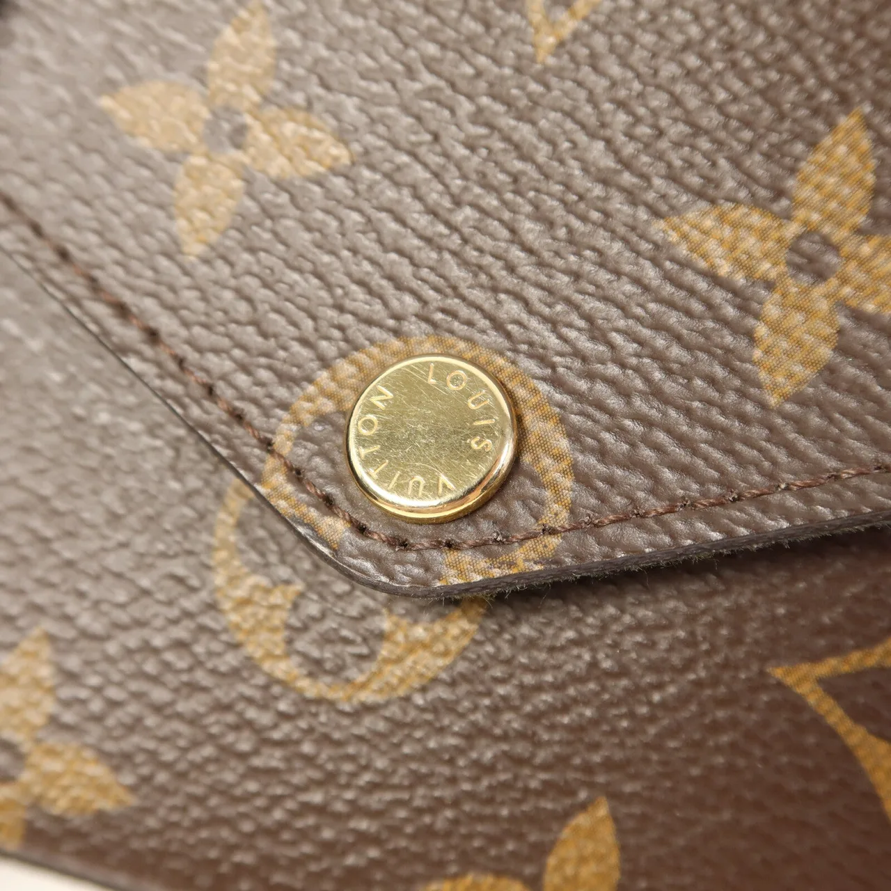 LOUIS VUITTON Felicie M80091 肩背包 塗層帆布 棕色 / 綠色 / Brown/Khaki 塗層帆布 中古品A - 縮圖 10