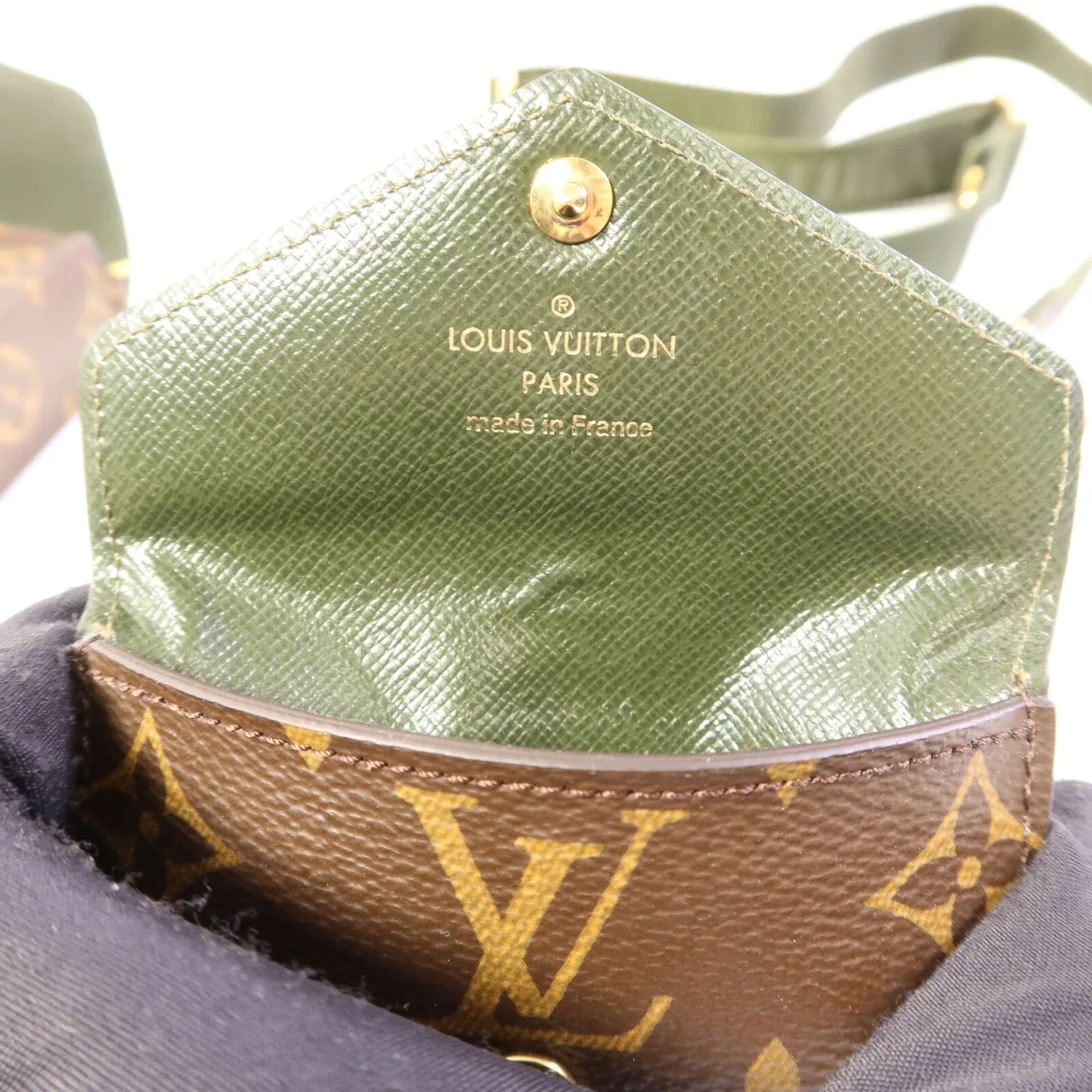 LOUIS VUITTON Felicie M80091 肩背包 塗層帆布 棕色 / 綠色 / Brown/Khaki 塗層帆布 中古品A - 縮圖 16