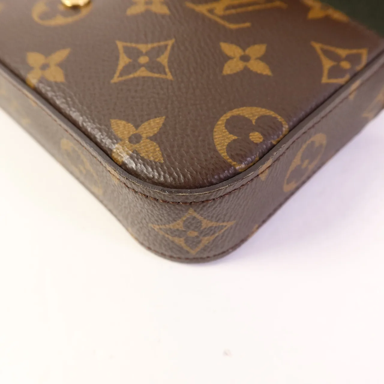 LOUIS VUITTON Felicie M80091 肩背包 塗層帆布 棕色 / 綠色 / Brown/Khaki 塗層帆布 中古品A - 縮圖 17