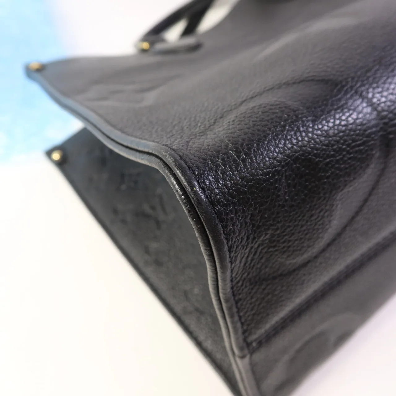 LOUIS VUITTON OnTheGo M45595 兩用包 牛皮 黑色 / Black 牛皮 中古品B - 縮圖 12
