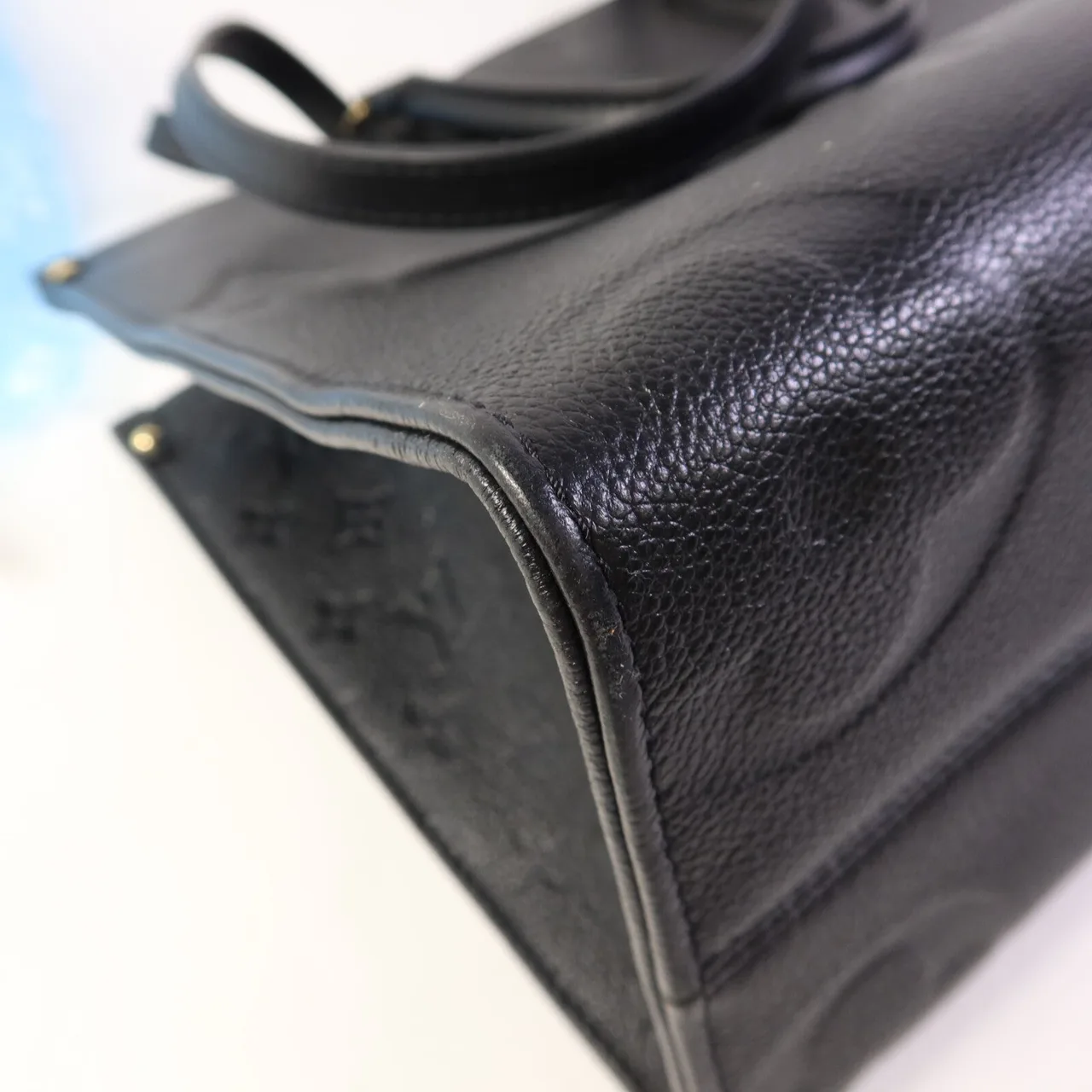 LOUIS VUITTON OnTheGo M45595 兩用包 牛皮 黑色 / Black 牛皮 中古品B - 縮圖 14