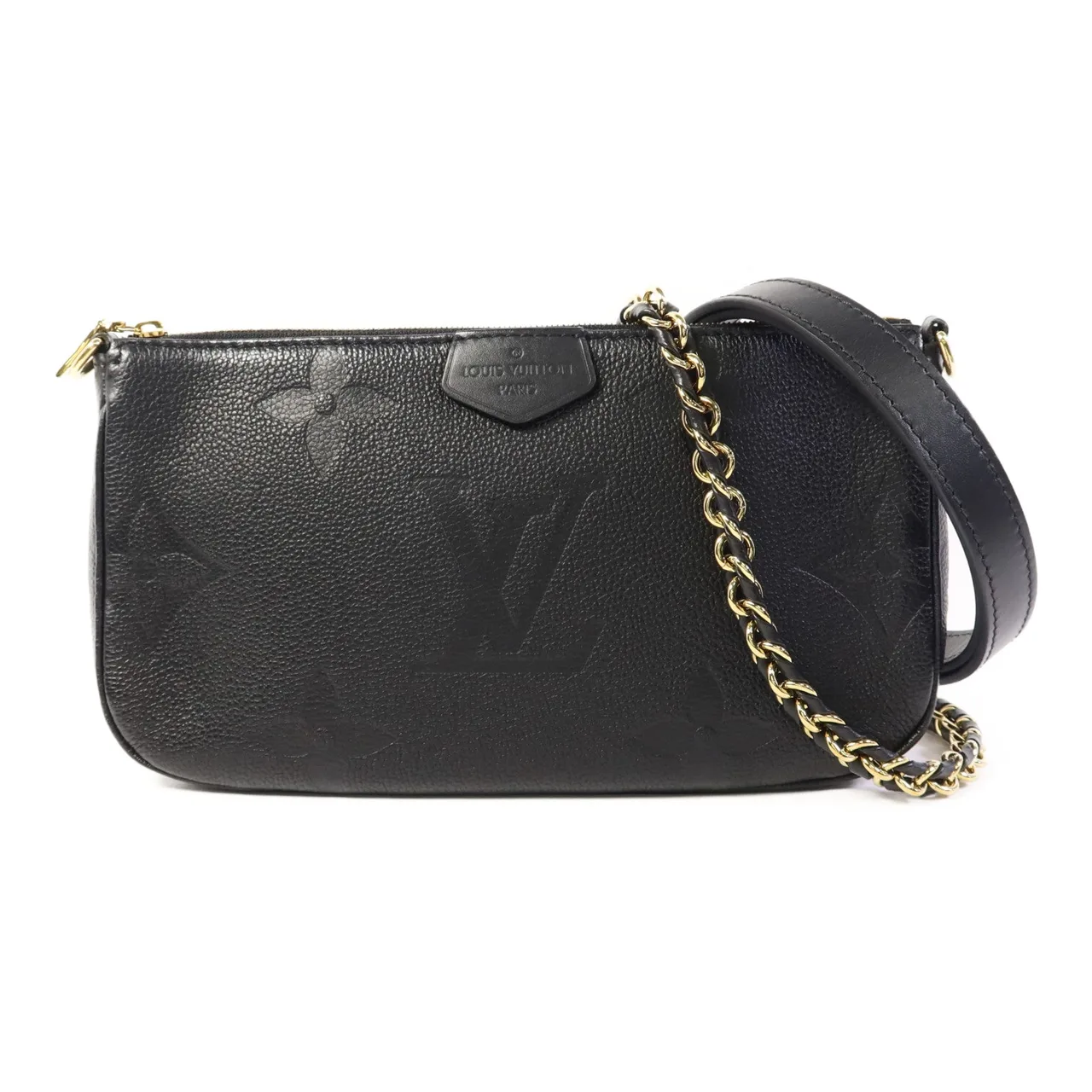 LOUIS VUITTON Multi Pochette M80399 兩用包 牛皮 黑色 / Black 牛皮 中古品B - 縮圖 3