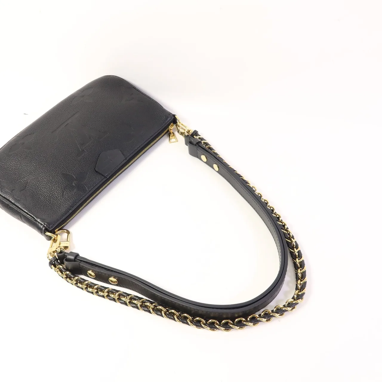 LOUIS VUITTON Multi Pochette M80399 兩用包 牛皮 黑色 / Black 牛皮 中古品B - 縮圖 6